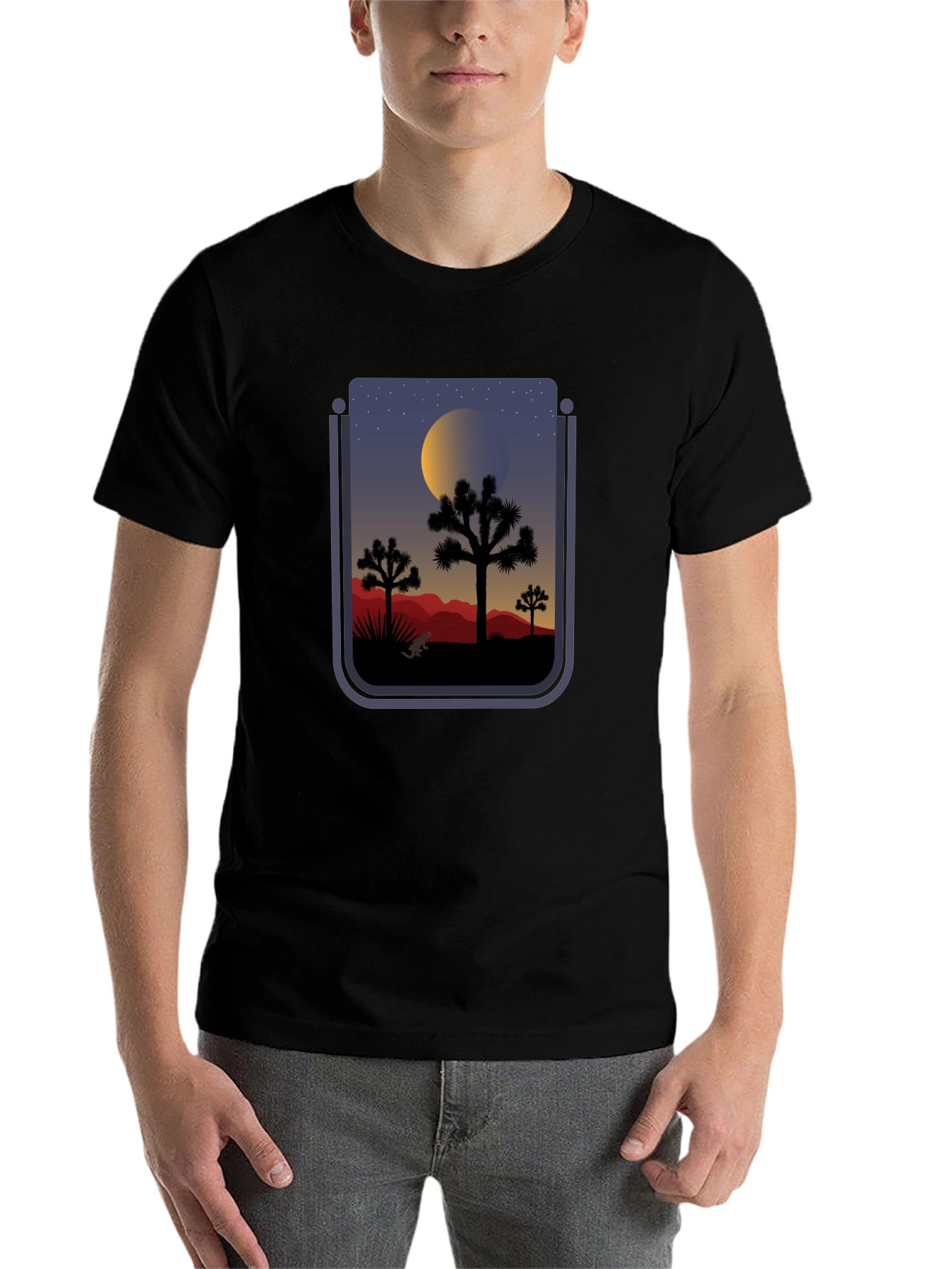 Desert Nightscape Graphic T-Shirt - 7