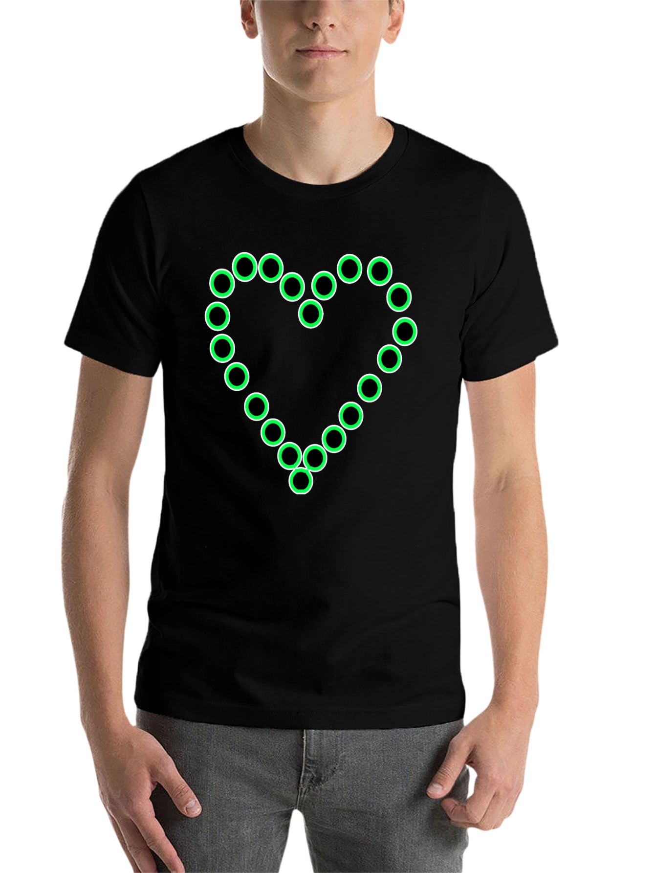Black Heart of Light - Unique Black T-Shirt view 7