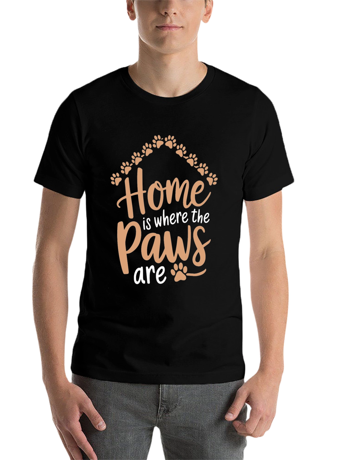 Black Home is Where the Paws Are - Graphic Tee view 7