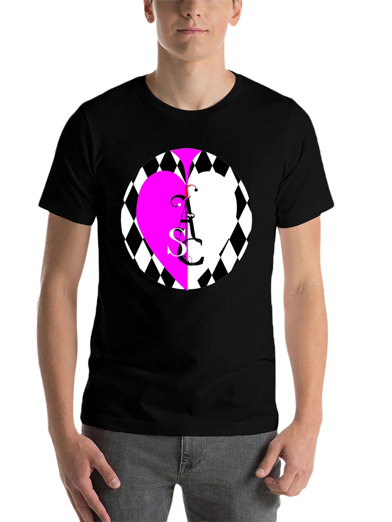 Black Heart ASC Graphic Black T-Shirt view 7