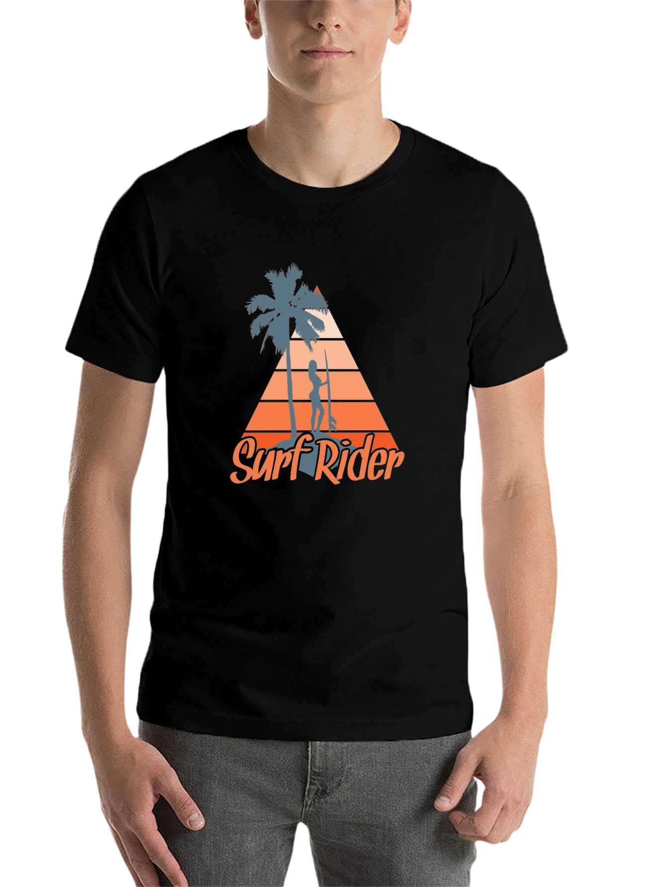 Black Surf Rider Graphic Tee - Coastal Lifestyle view 7