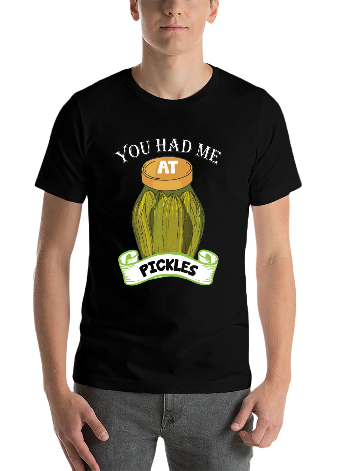 Black You Had Me At Pickles T-Shirt view 7