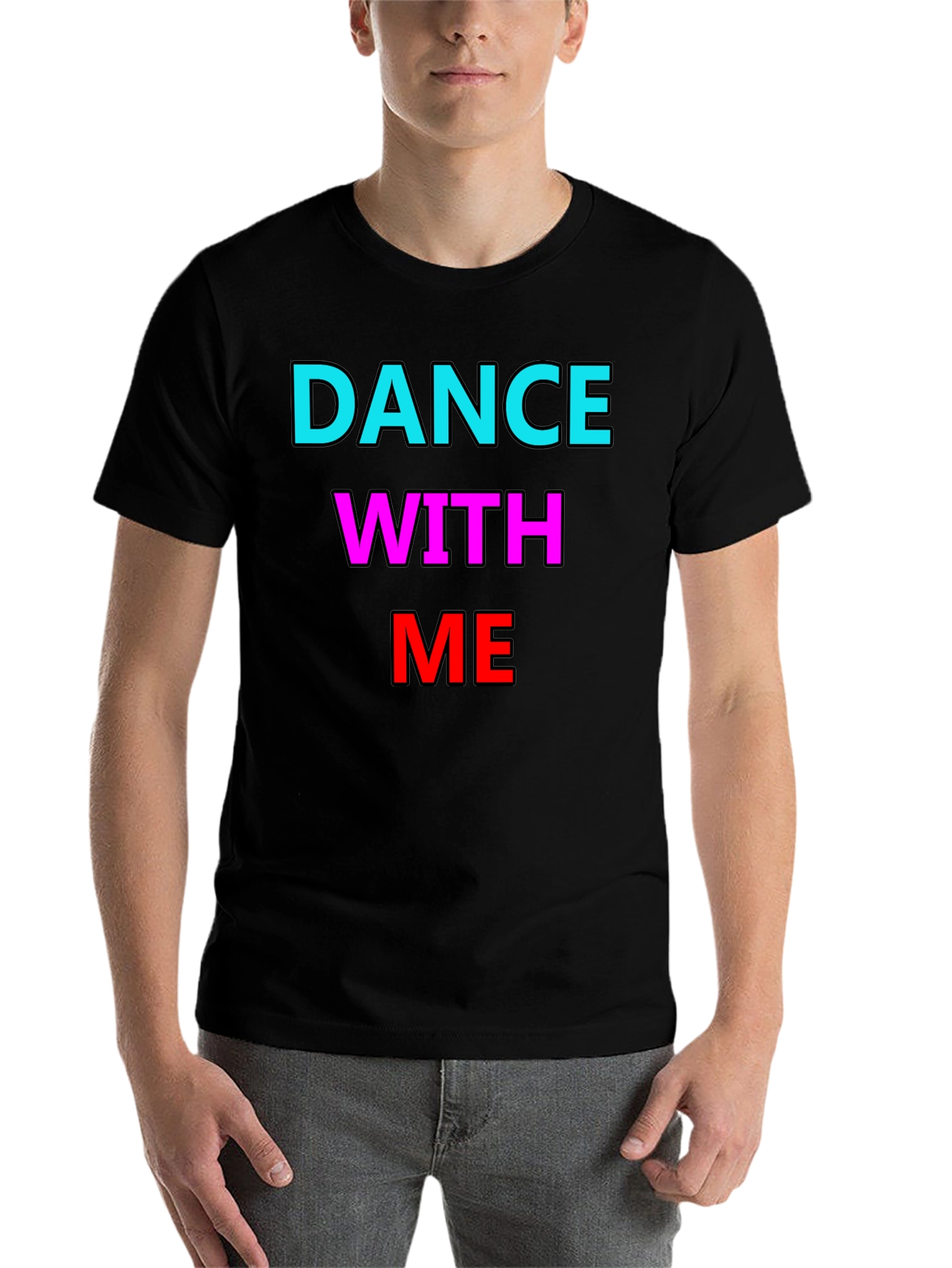 Black Dance With Me Graphic Tee - Bold Statement Shirt view 7