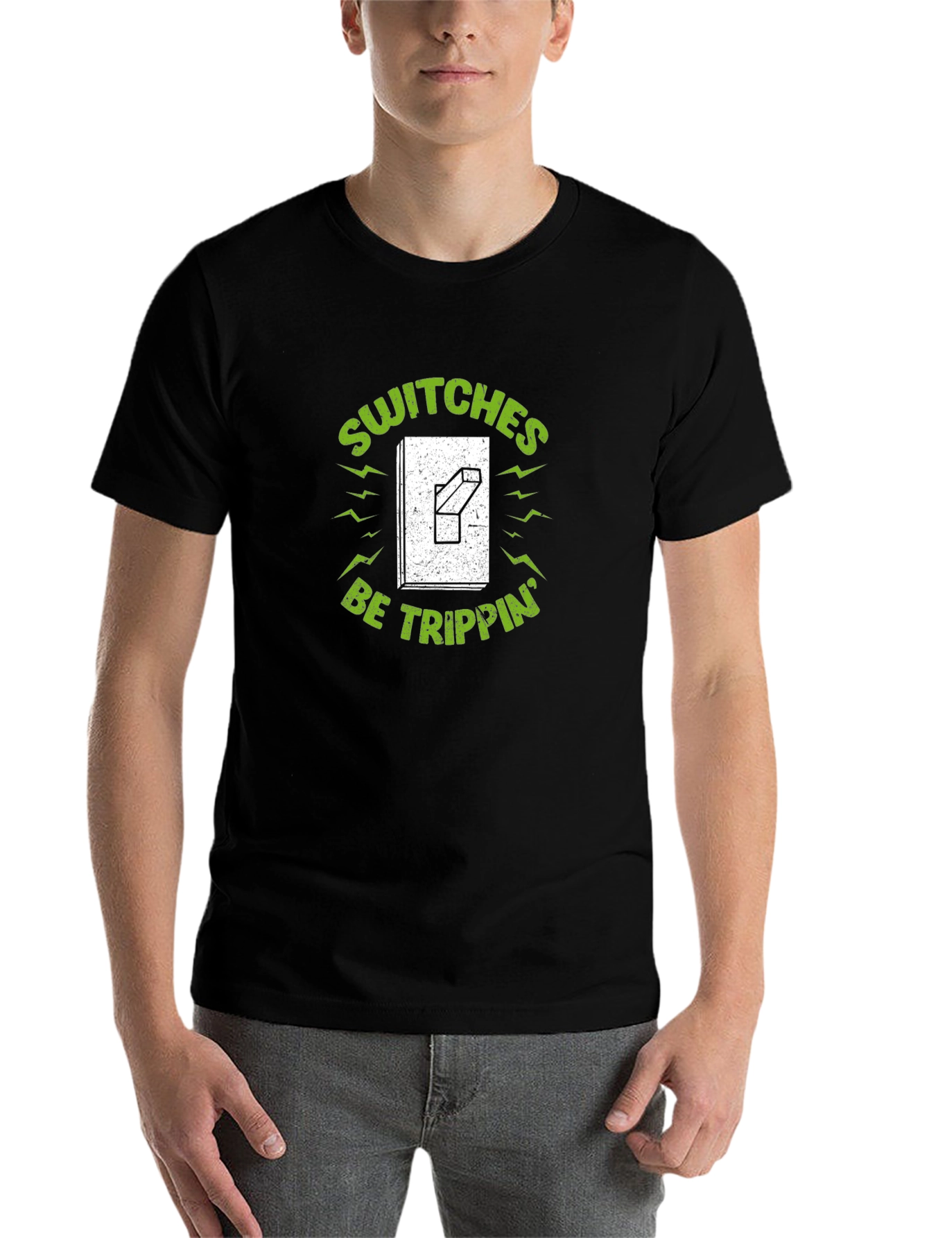 Black Switches Be Trippin' Graphic Tee - Black view 7