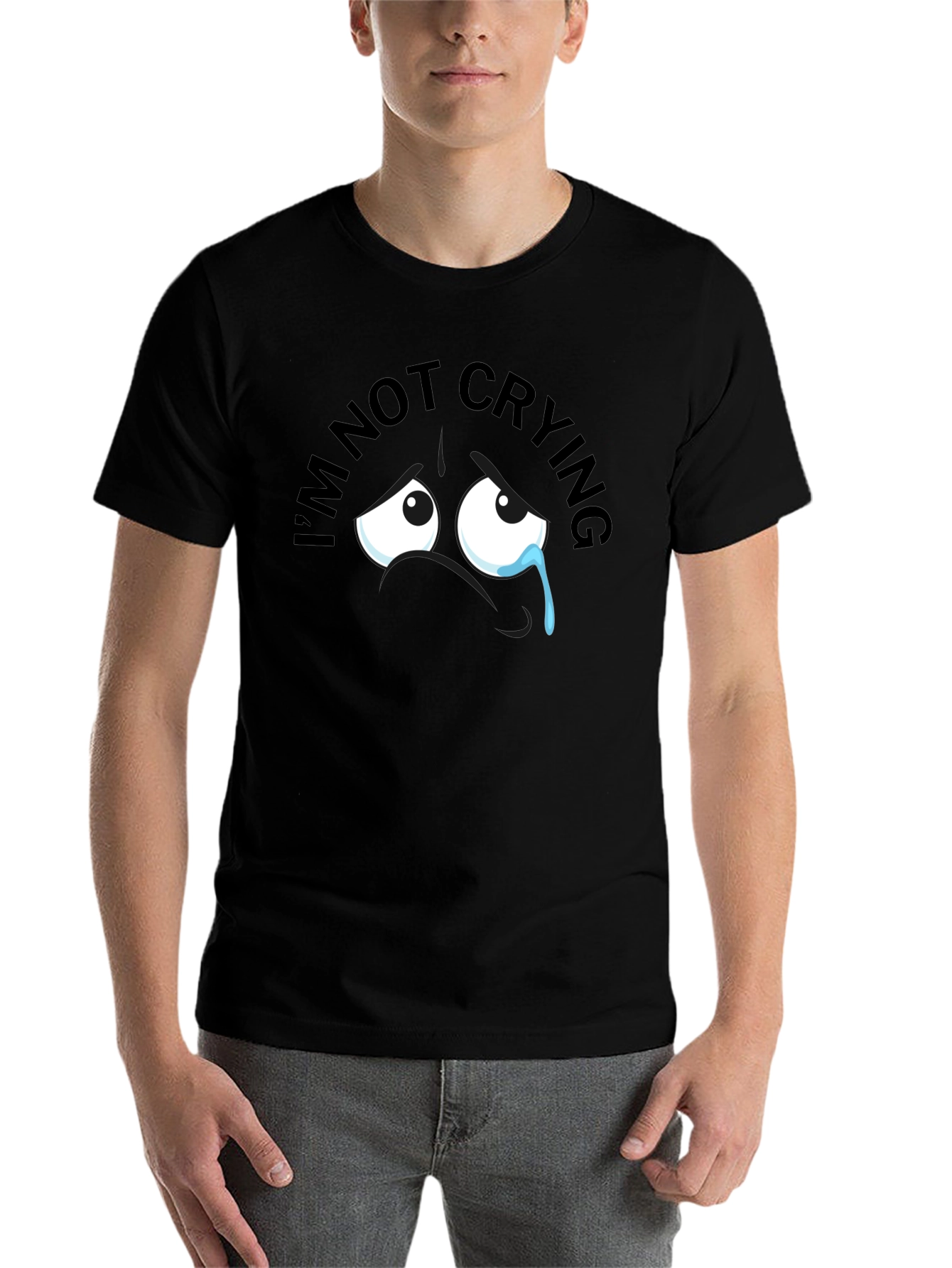 Black I'm Not Crying T-Shirt view 7