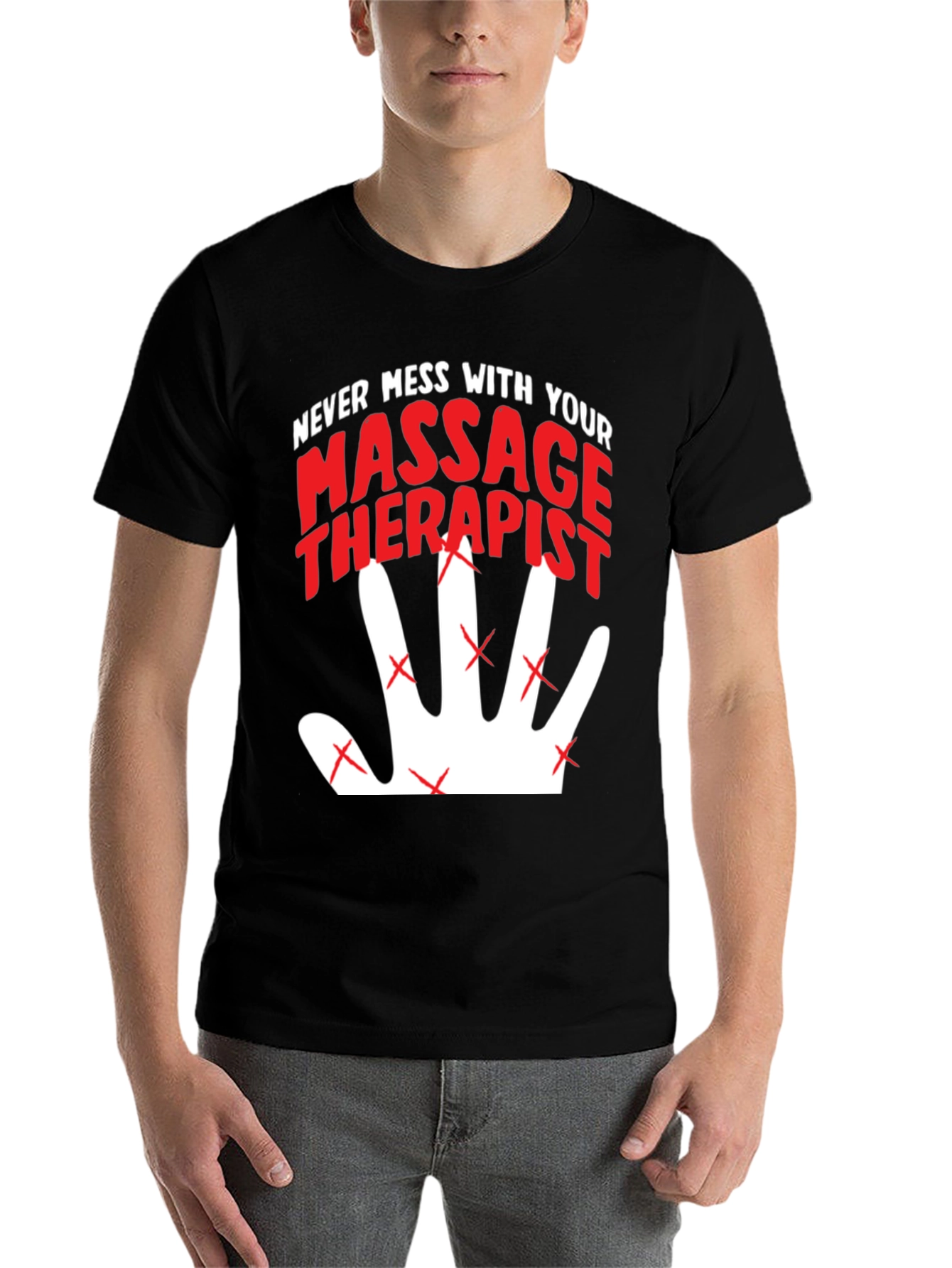 Black Never Mess With Your Massage Therapist T-Shirt view 7