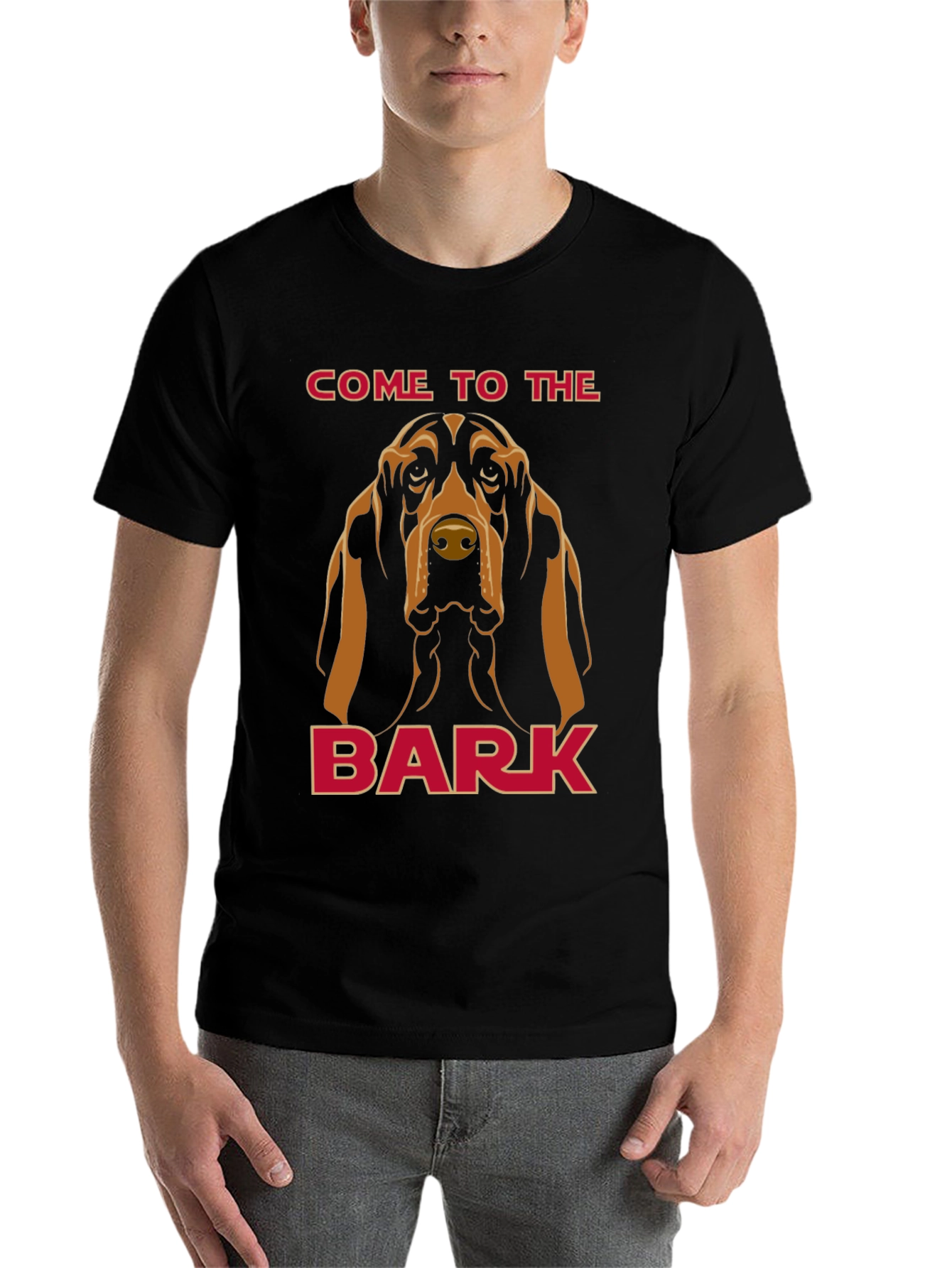Black Come to the Bark Dog T-Shirt view 7
