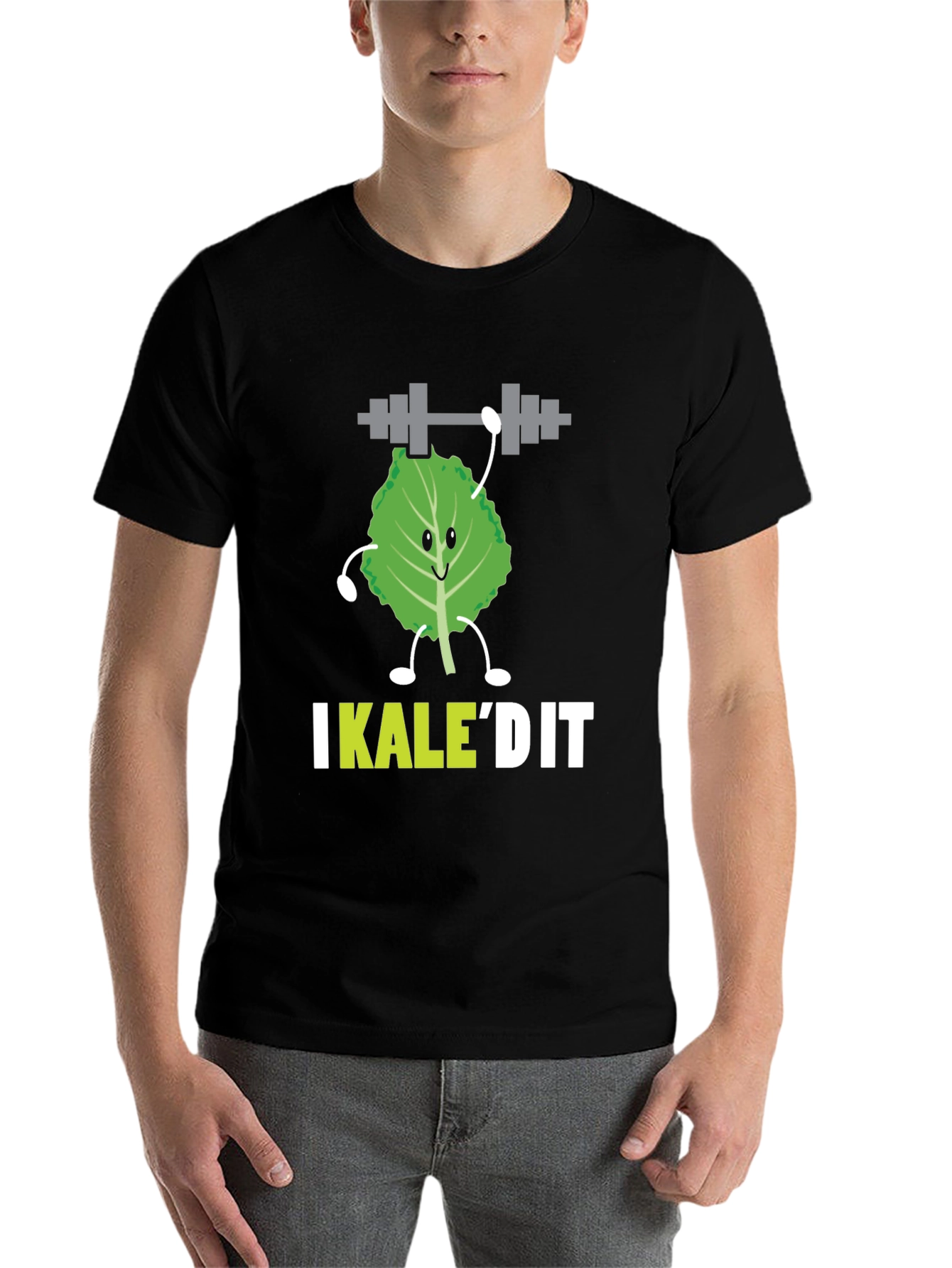 Black I Kale'd It Funny Workout T-Shirt  view 7