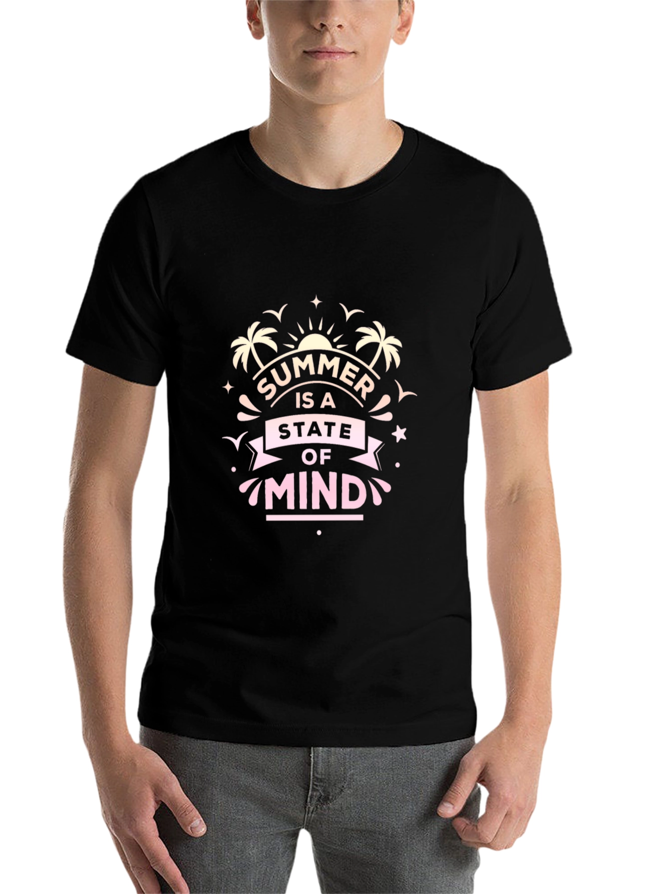 Black Summer State of Mind Black T-Shirt view 7