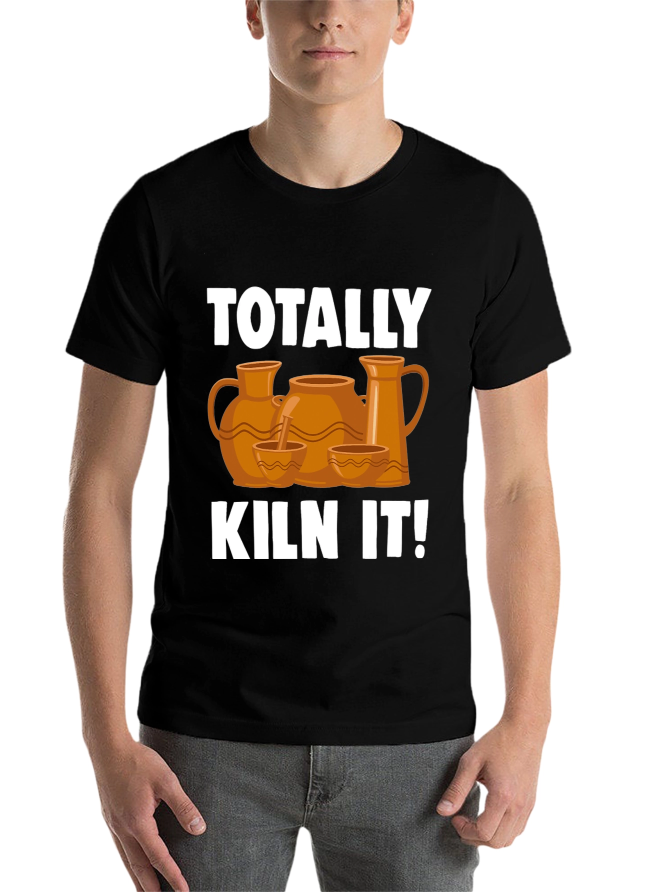 Black Totally Kiln It! Pottery T-Shirt view 7
