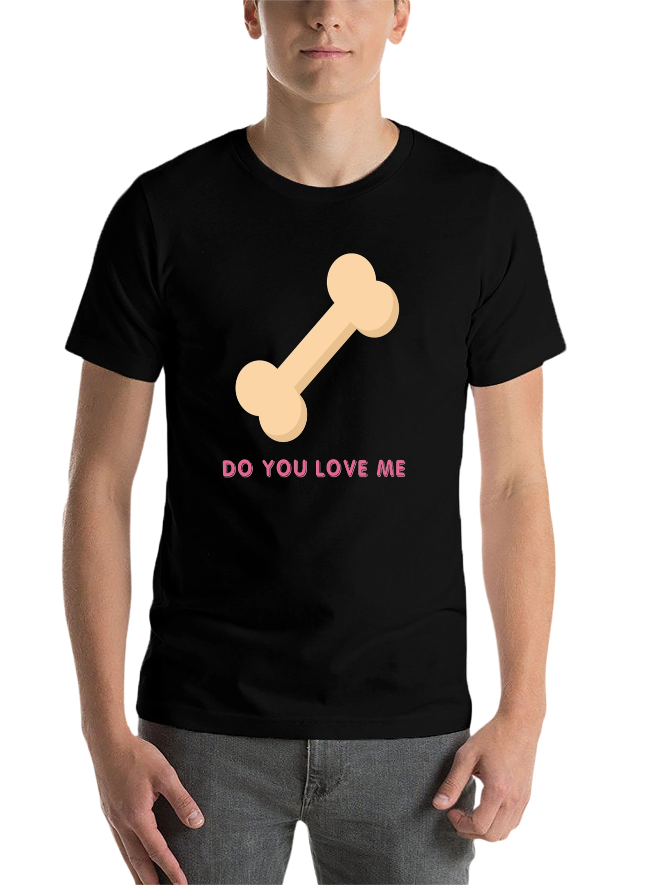 Black Do You Love Me Bone Graphic Tee view 7