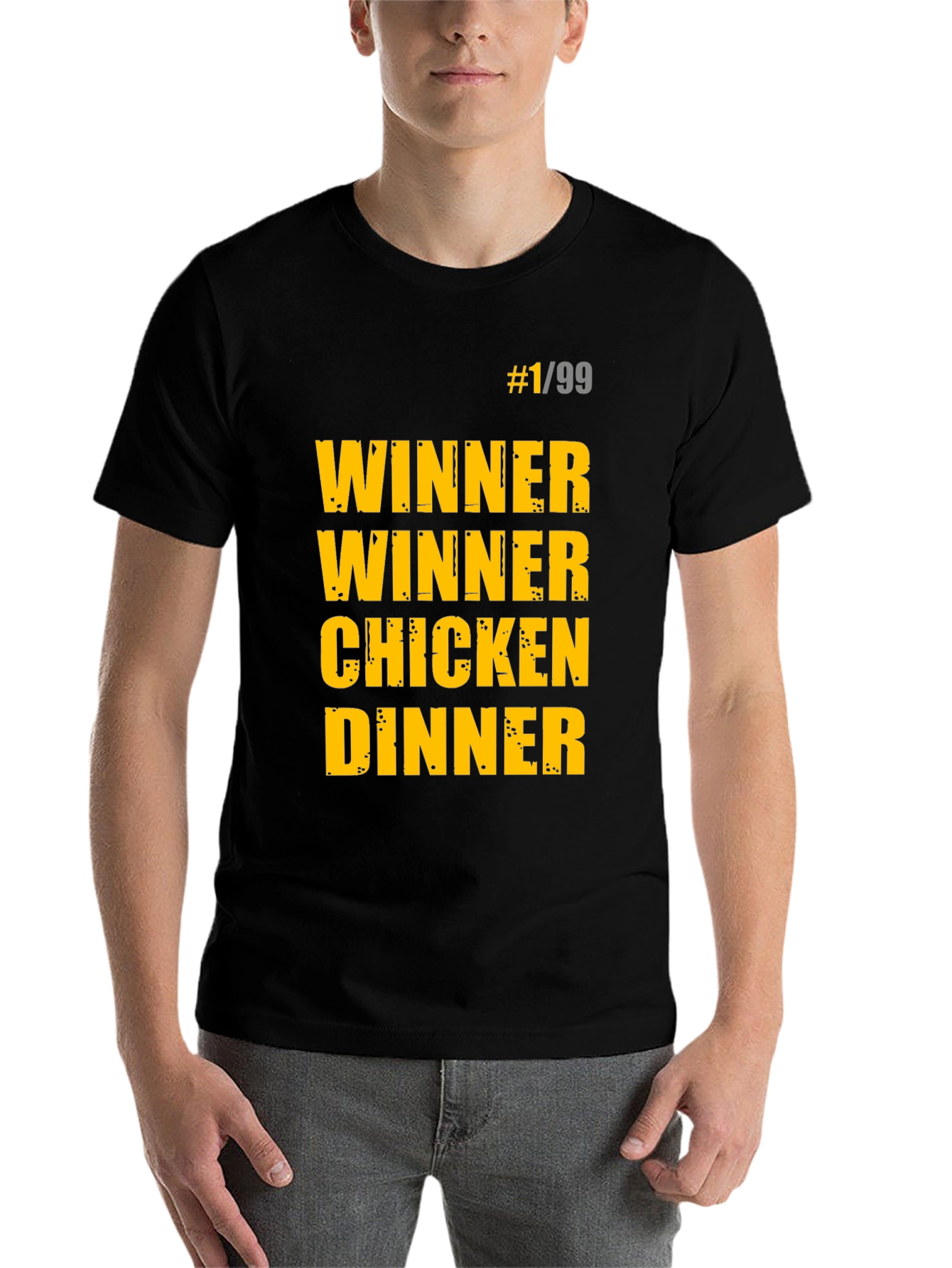 Black Winner Winner Chicken Dinner Black T-Shirt view 7