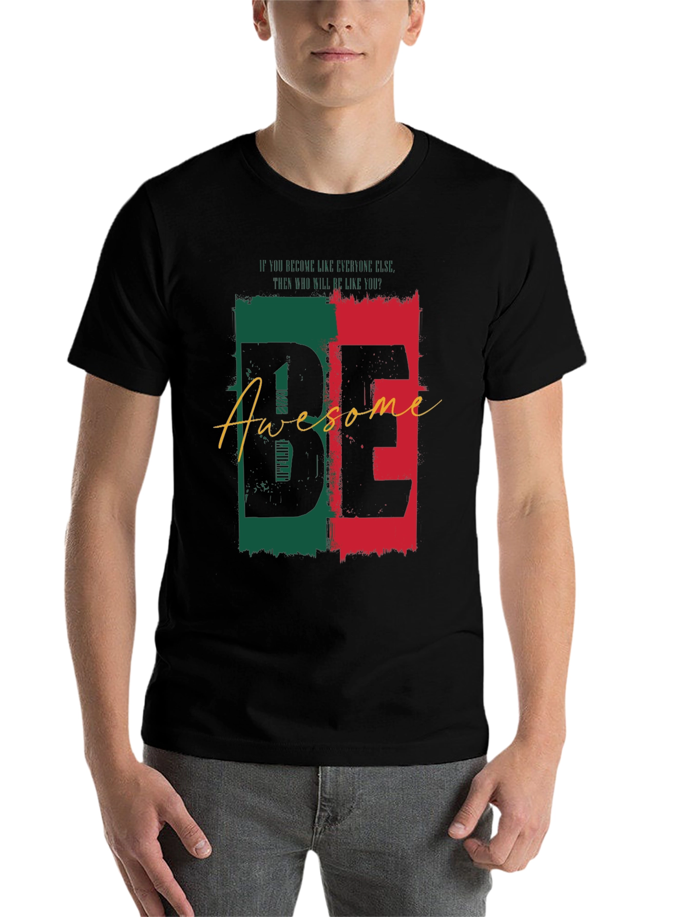Be Awesome Black Graphic Tee - 7