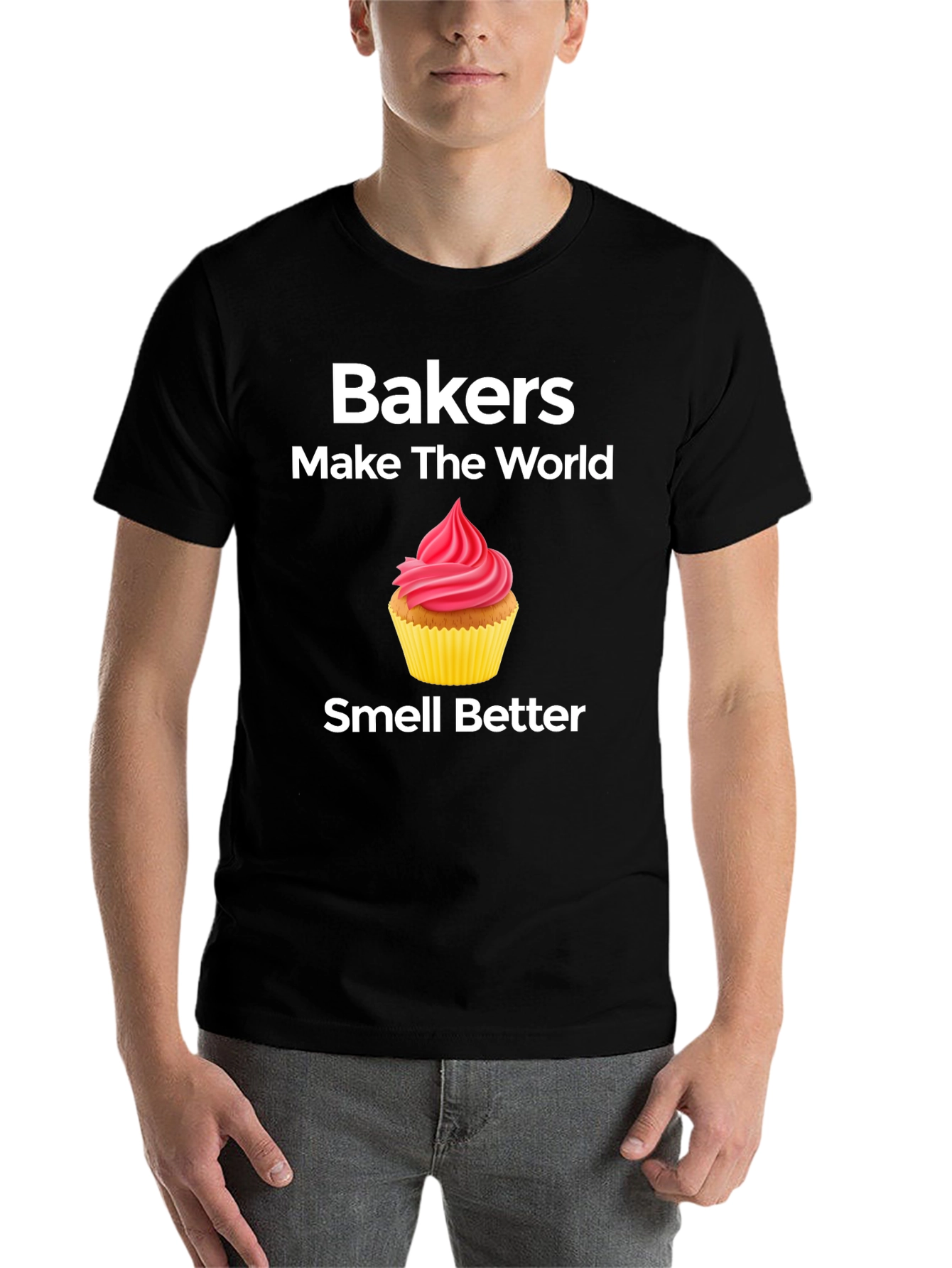 Black Baker's Make the World Smell Better T-Shirt view 7