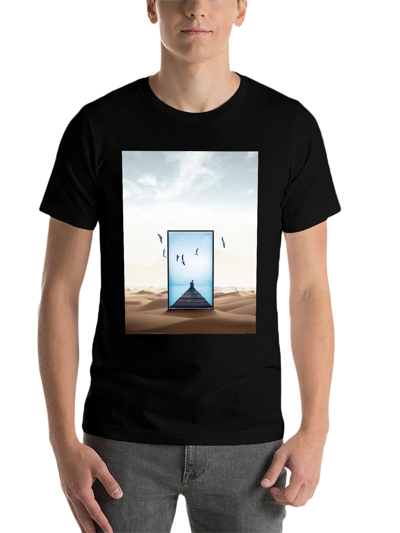 Black Desert Dreamscape Graphic Tee - Black Cotton Blend view 7
