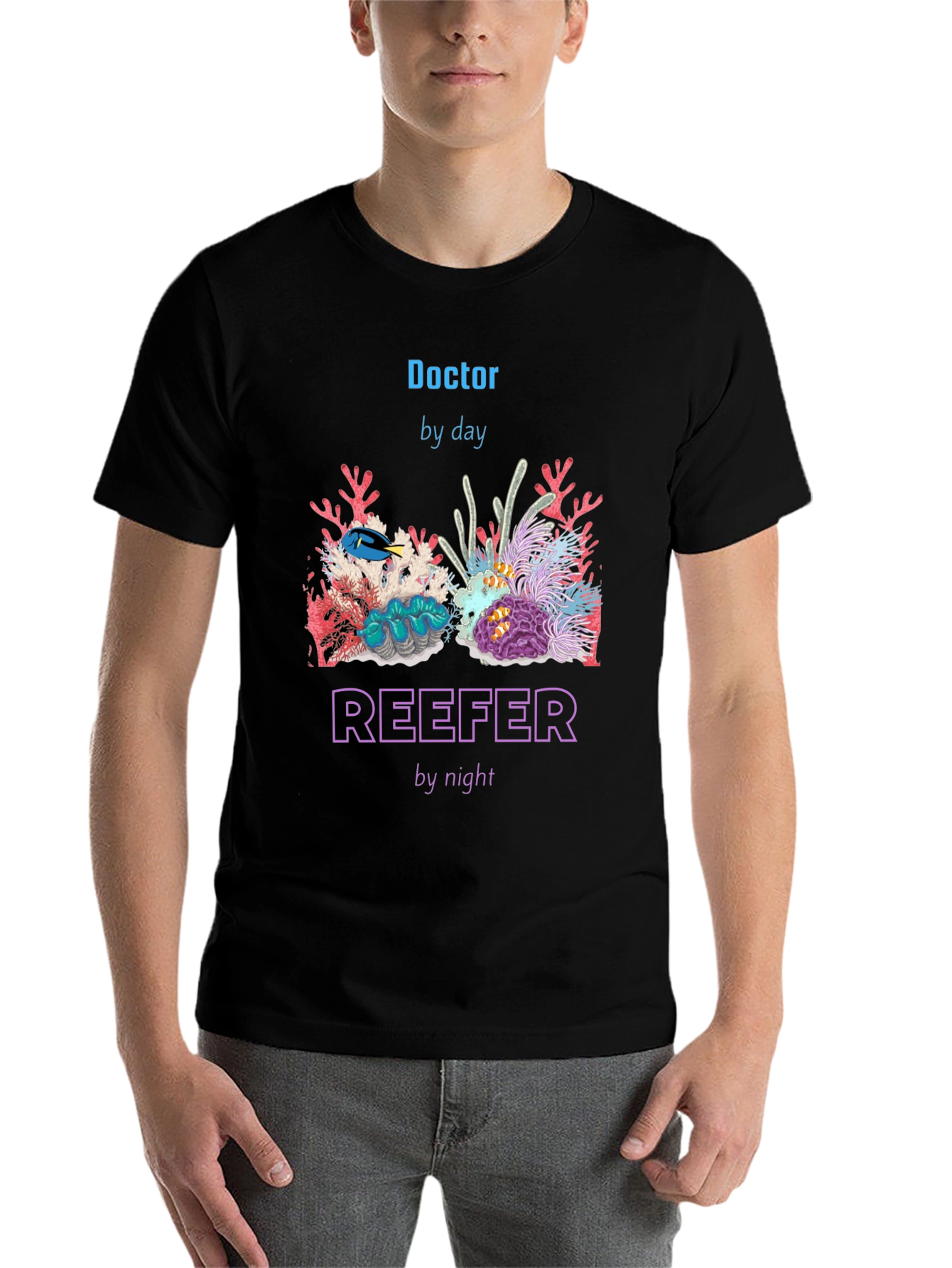 Black Doctor by Day, Reefer by Night T-Shirt view 7