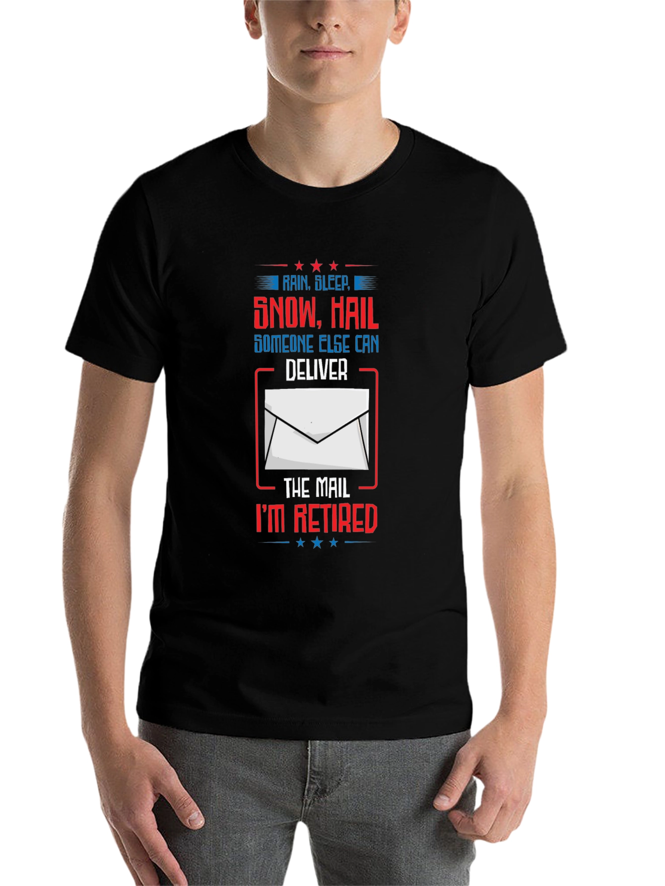 Black Retired Mail Carrier T-Shirt Funny Postal Worker Tee view 7