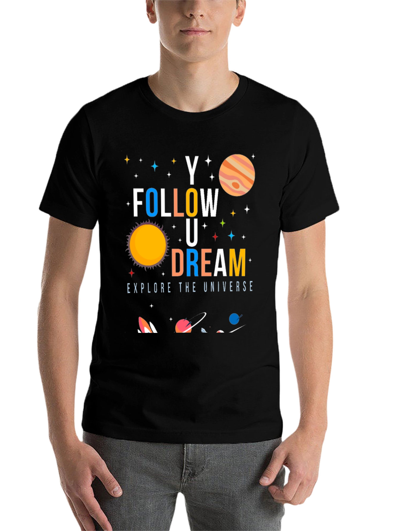 Follow Your Dream Universe Graphic T-Shirt - 7