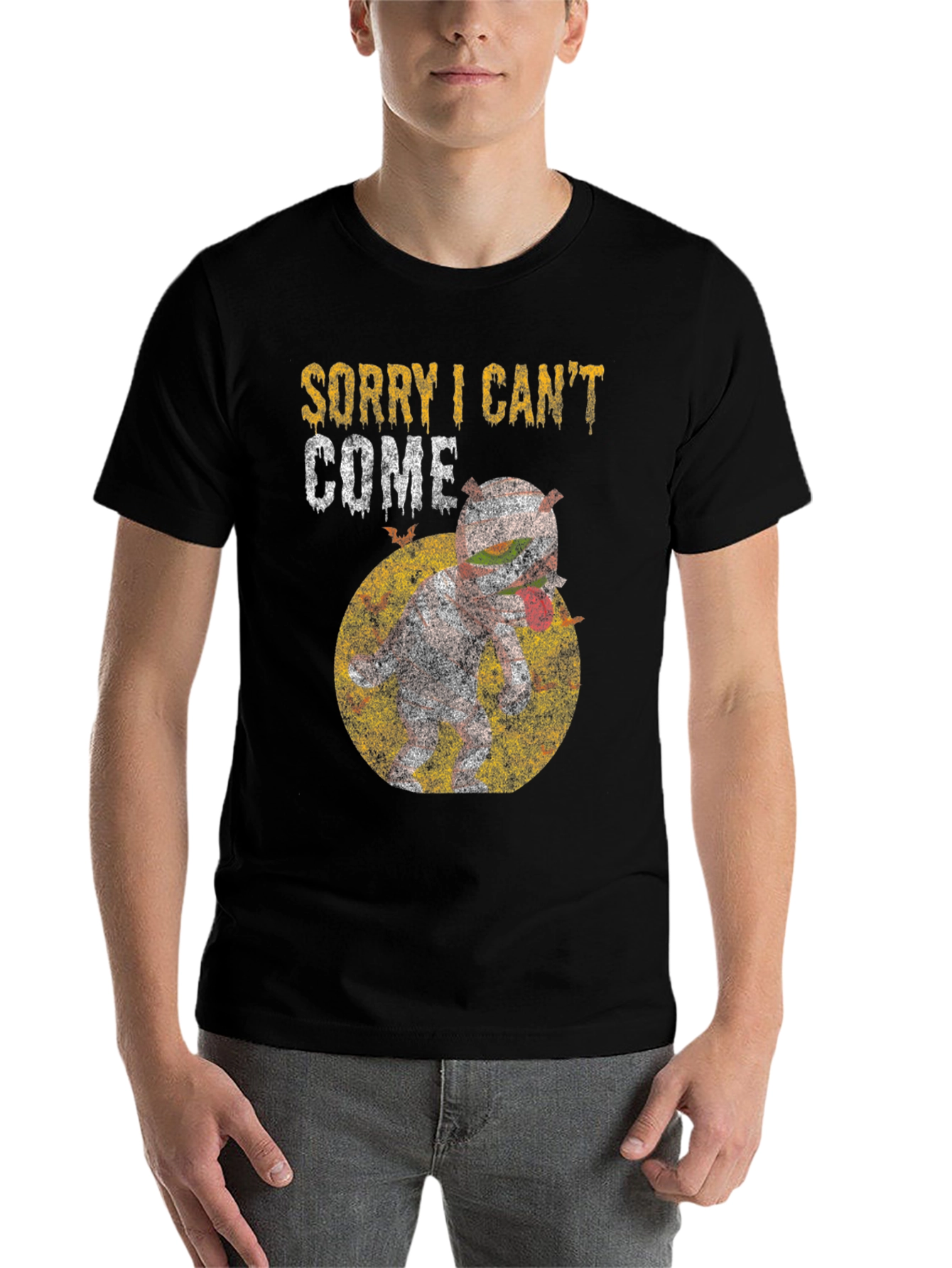 Black Sorry I Can't Come T-Shirt view 7