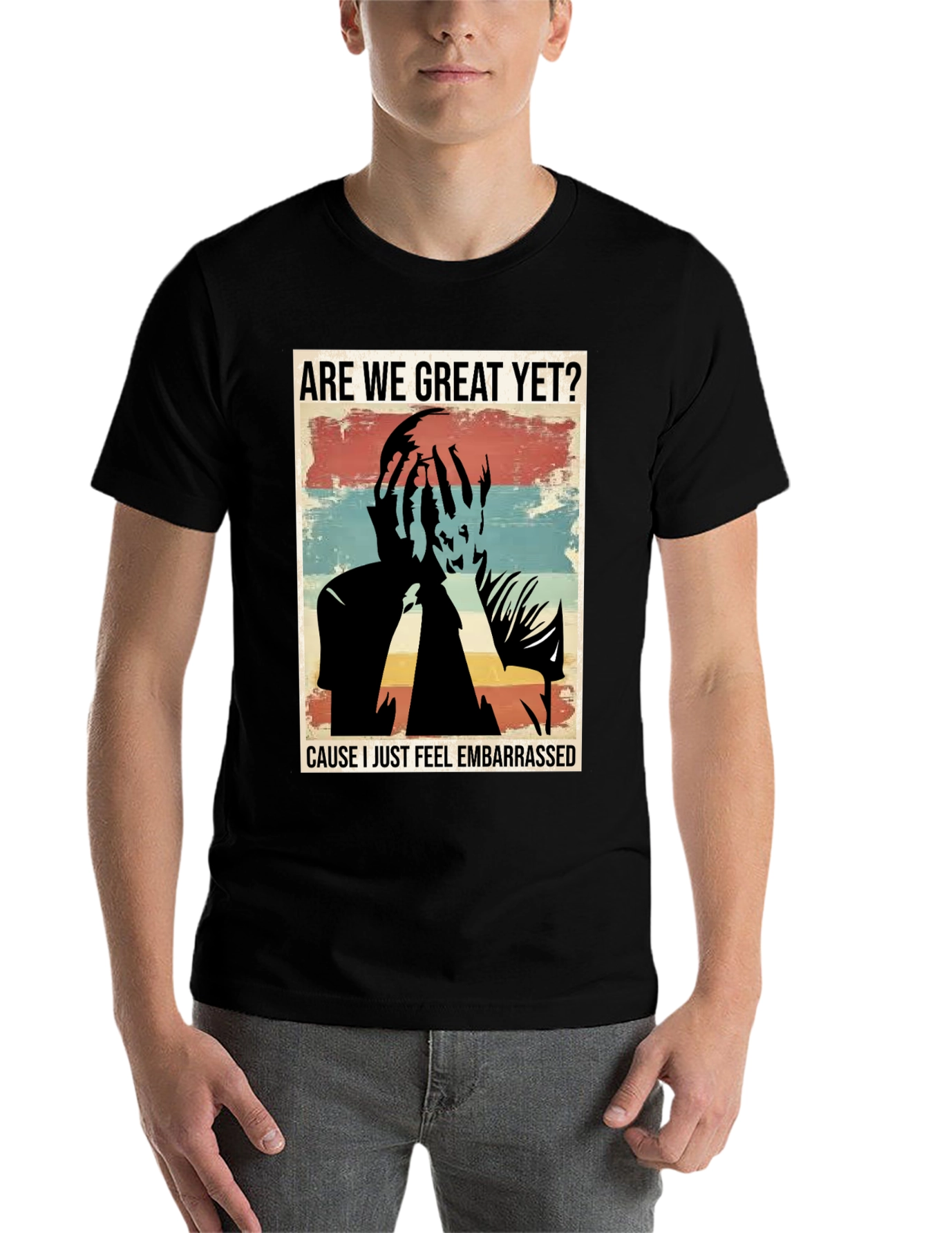 Black Embarrassed T-Shirt - Are We Great Yet? view 7