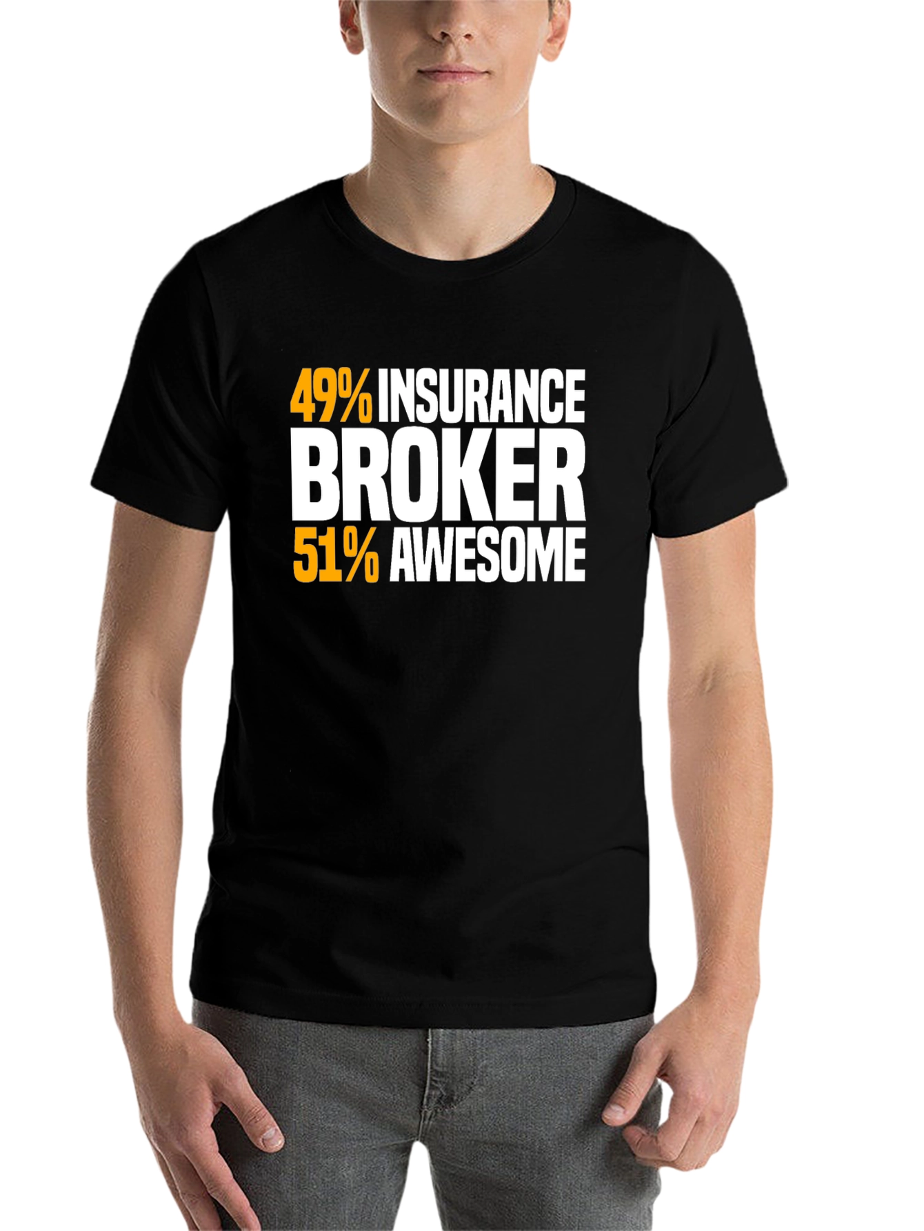 Black Insurance Broker Awesome Graphic T-Shirt view 7