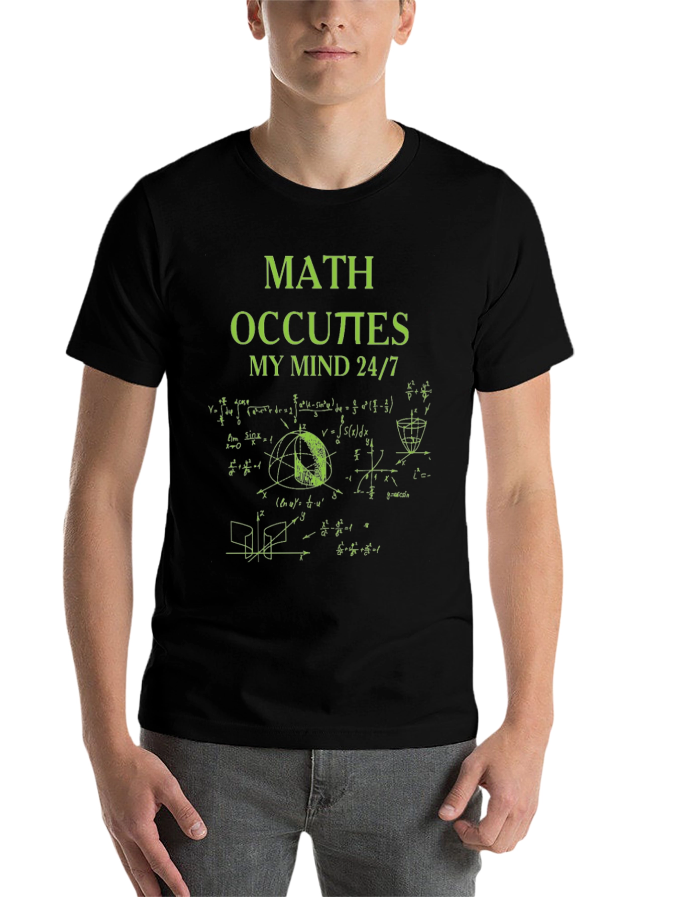 Black Math Occupies My Mind T-Shirt view 7