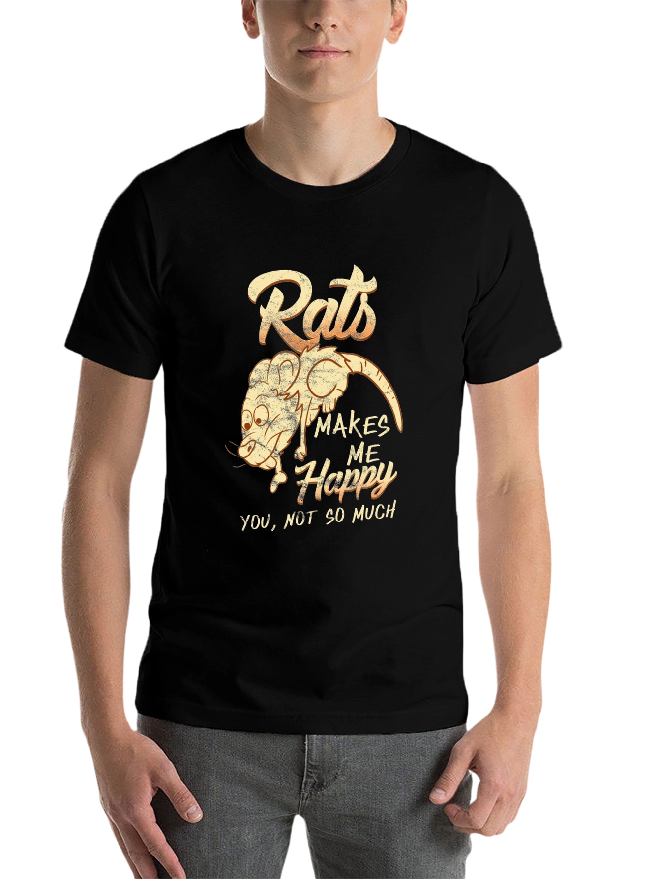 Black Rats Make Me Happy T-Shirt view 7