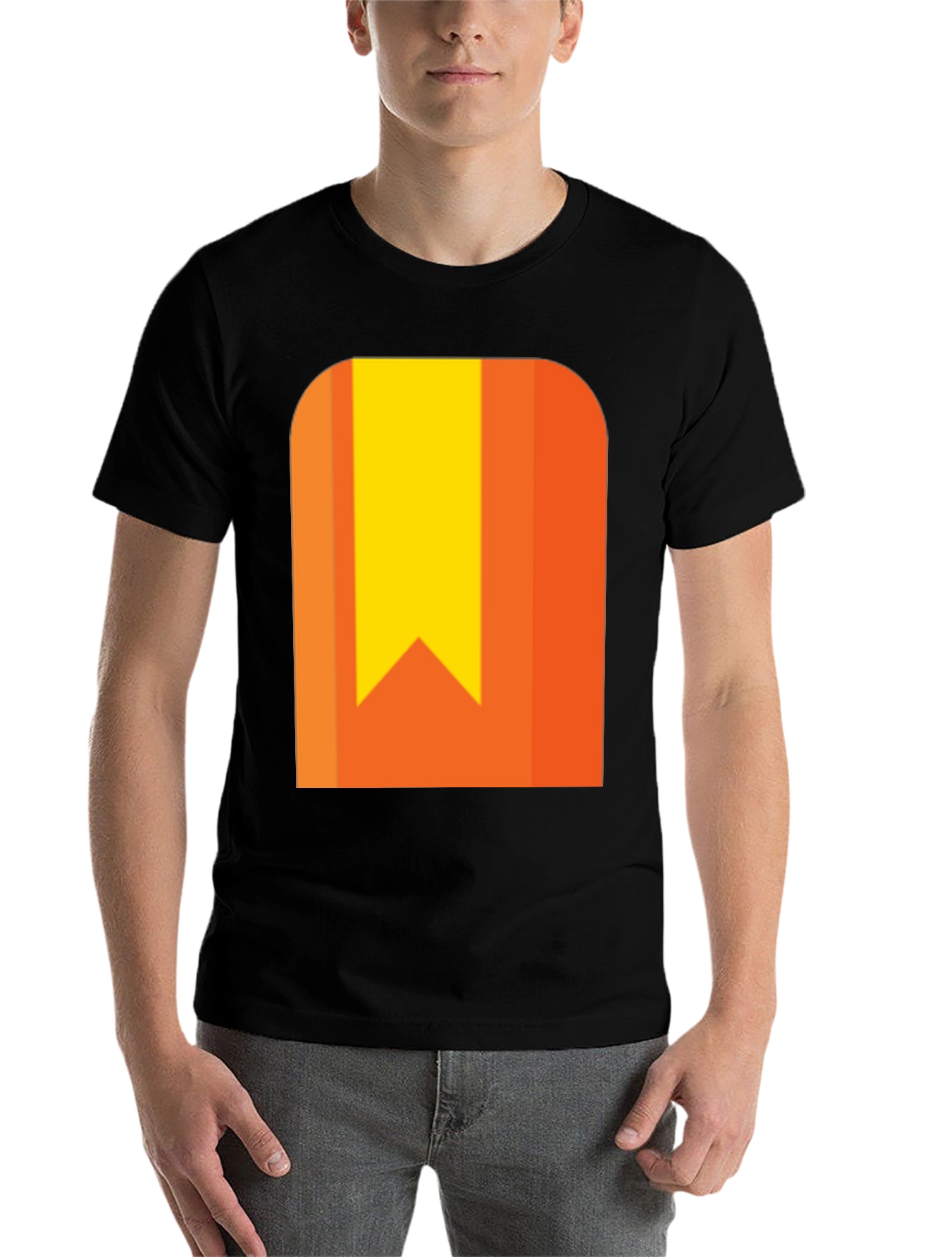 Black Abstract Graphic Tee - Stylish Casual Wear view 7