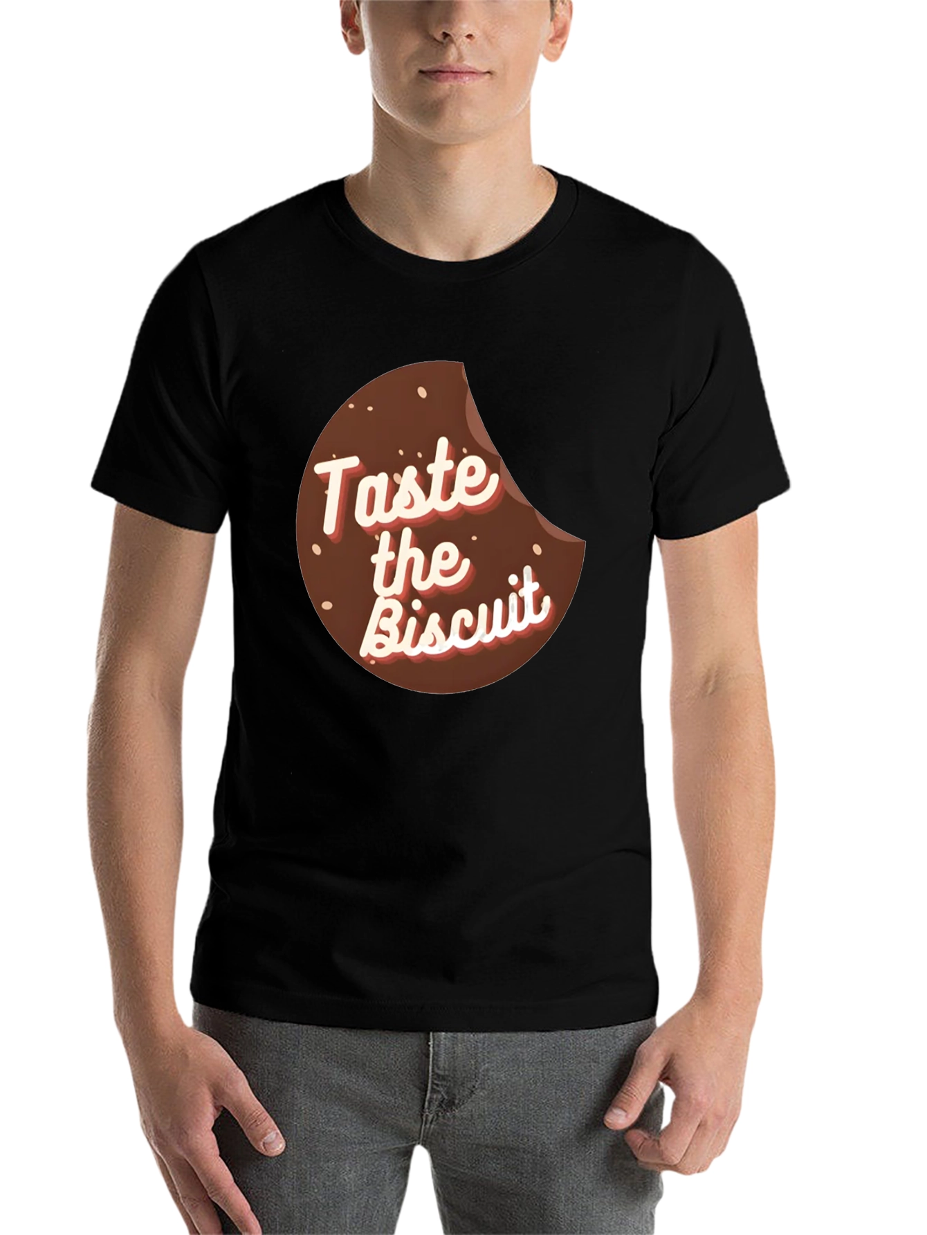 Black Taste the Biscuit Graphic T-Shirt view 7