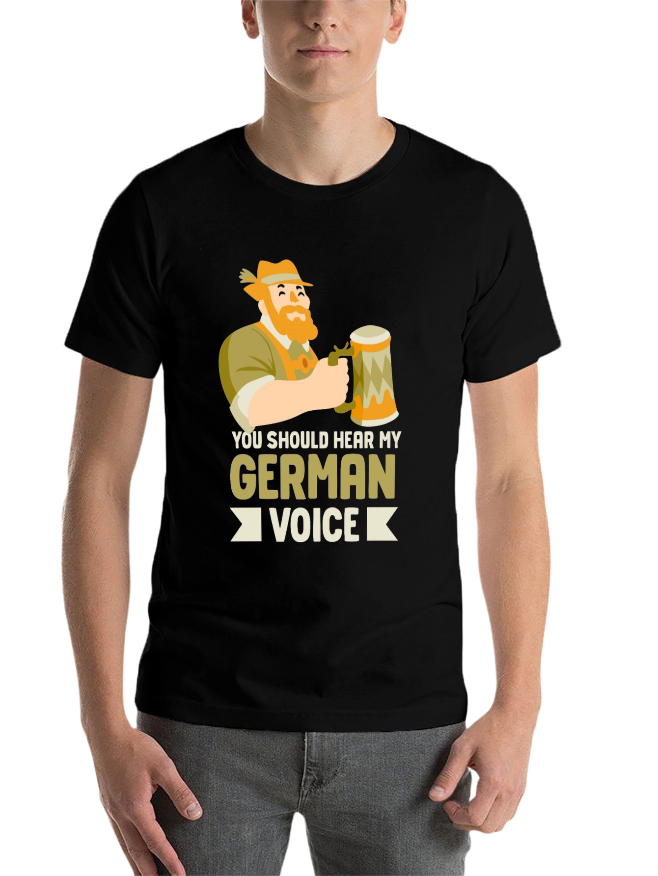 Black German Voice Black Graphic Tee view 7