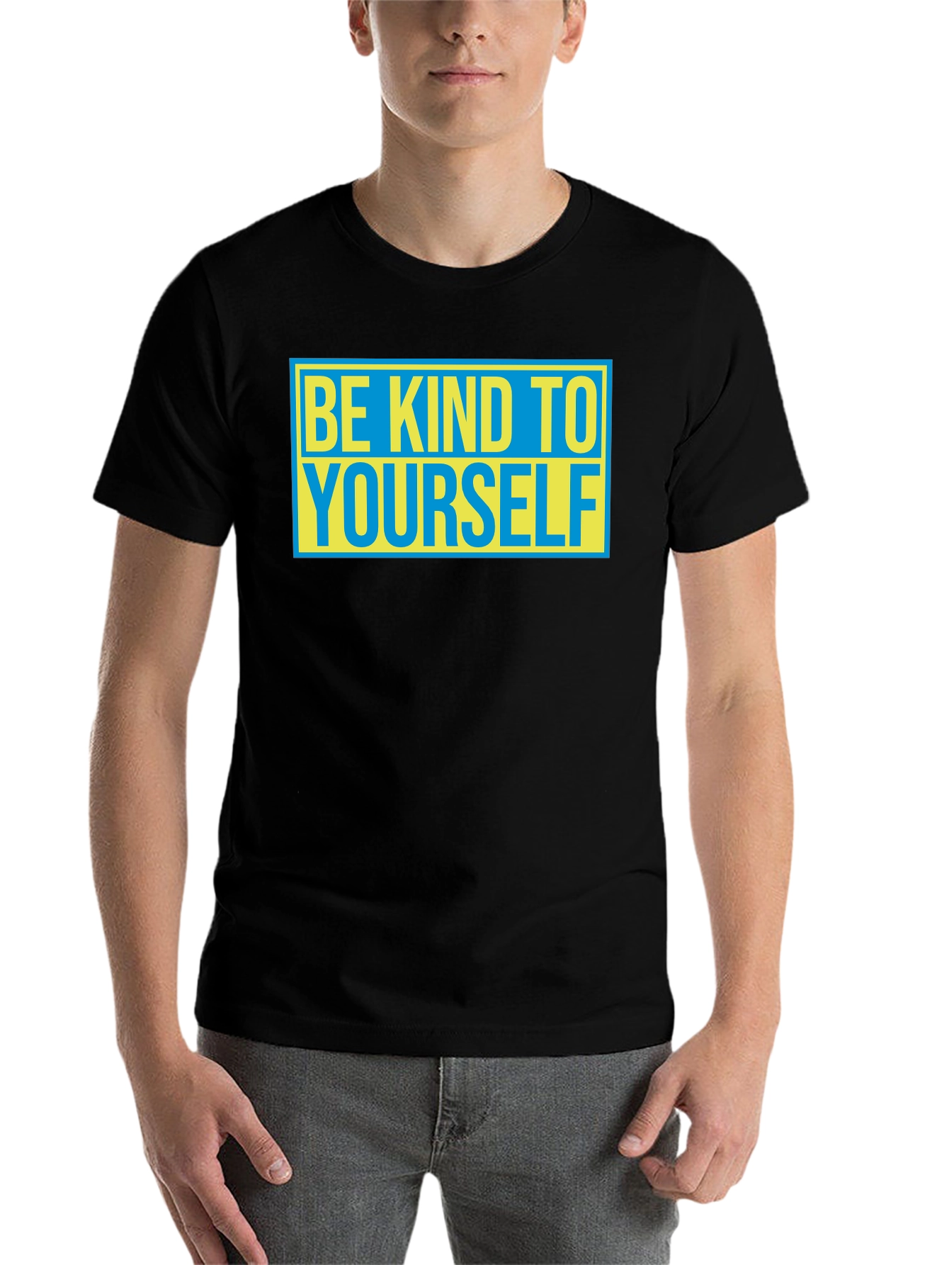 Black Be Kind To Yourself Graphic Tee - Black view 7