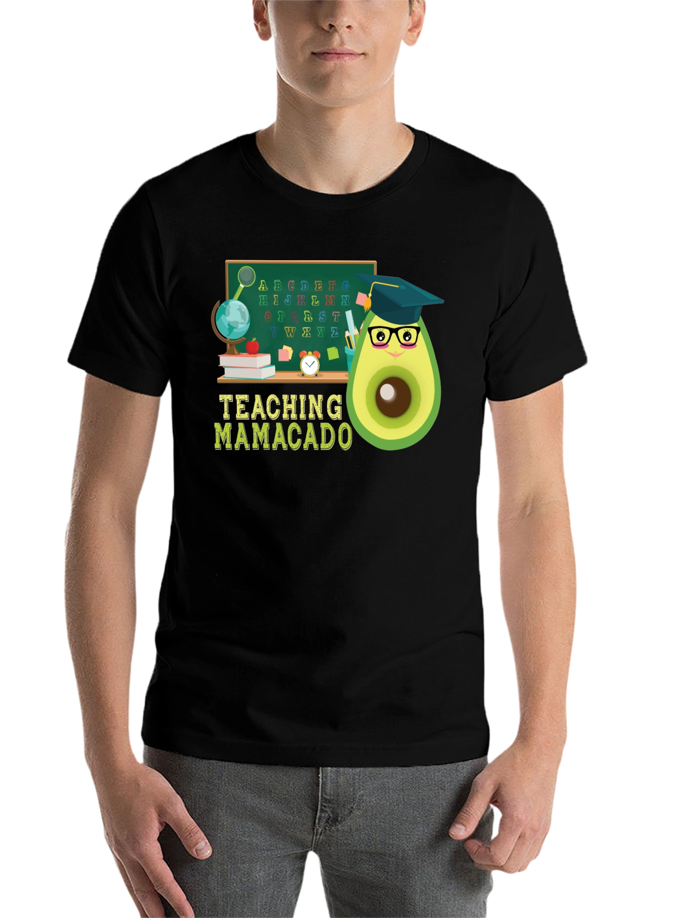 Black Teaching Mamacado T-Shirt view 7
