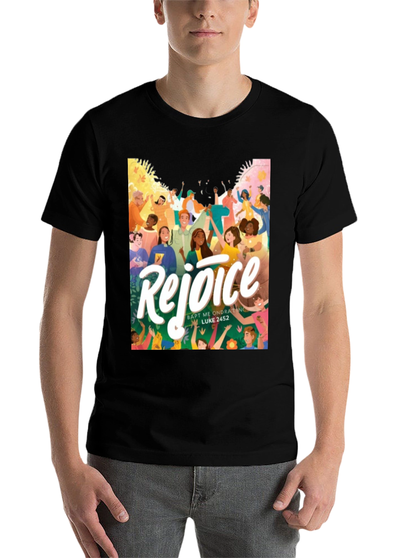 Rejoice Graphic Print T-Shirt - 7