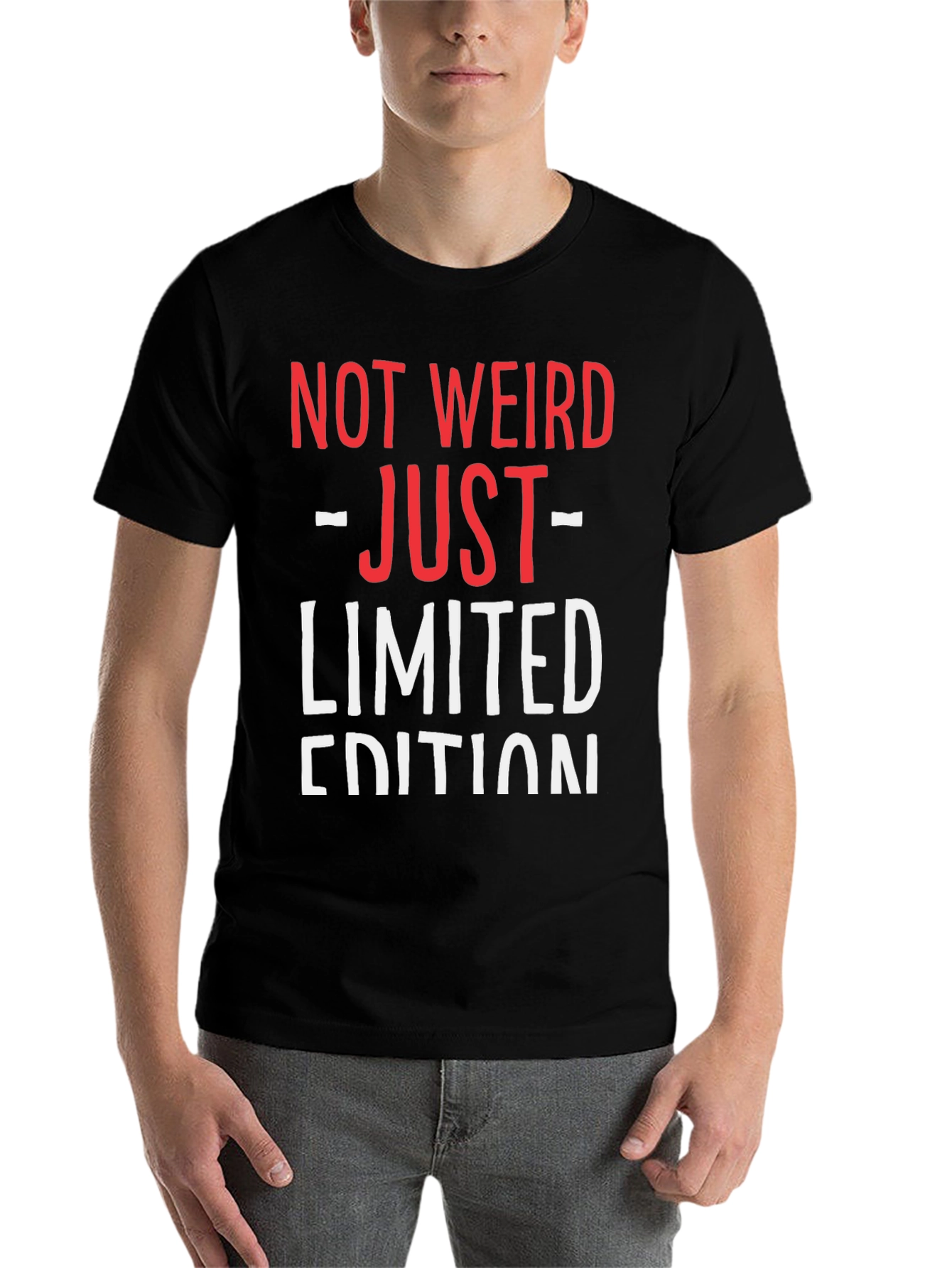 Black Not Weird Just Limited Edition Funny Graphic T-Shirt view 7