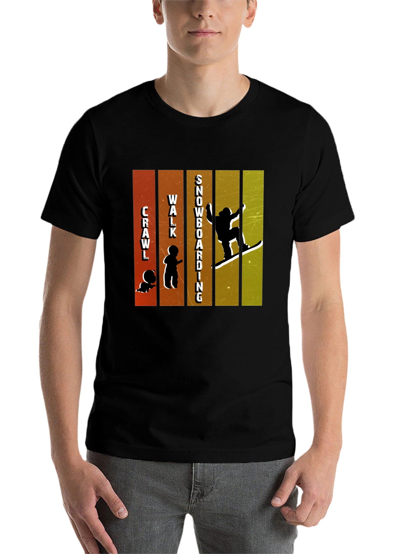 Black Evolve to Snowboard T-Shirt view 7