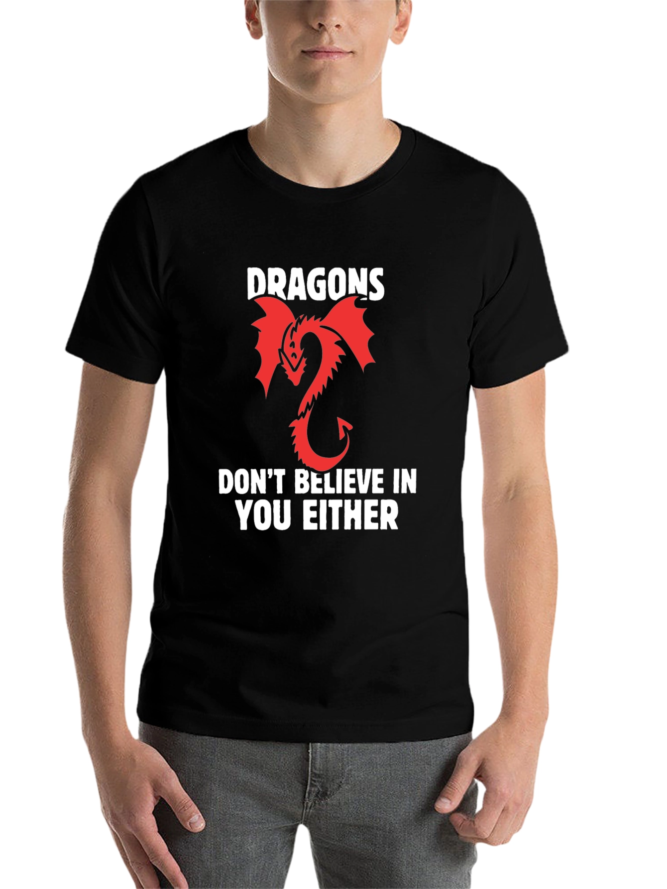 Black Dragons Don't Believe T-Shirt view 7
