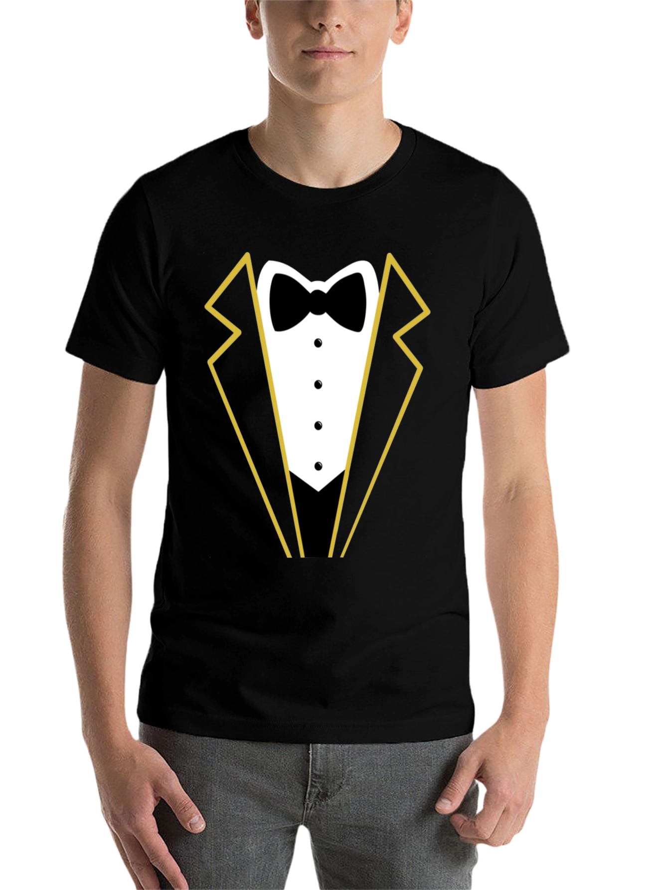 Black Tuxedo Graphic Tee - Formal Fun! view 7