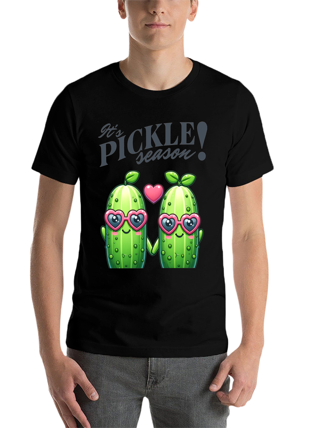 Black Pickle Season T-Shirt - Funny Cute Pickle Lover Tee view 7