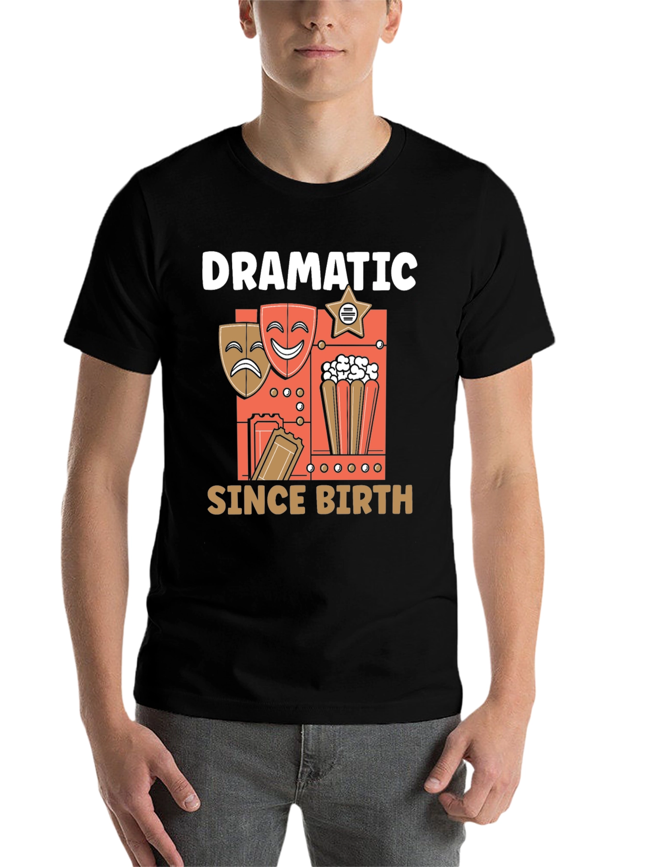 Black Dramatic Since Birth T-Shirt view 7