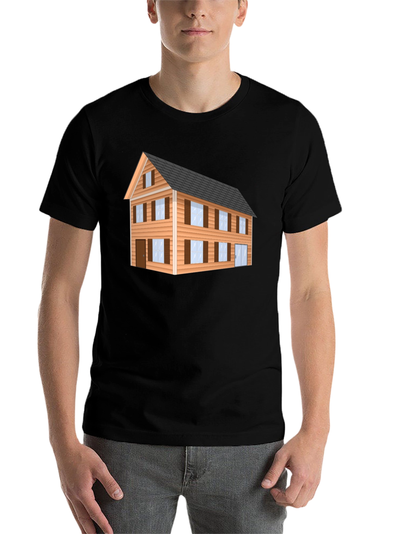 Black House Graphic Black T-Shirt view 7