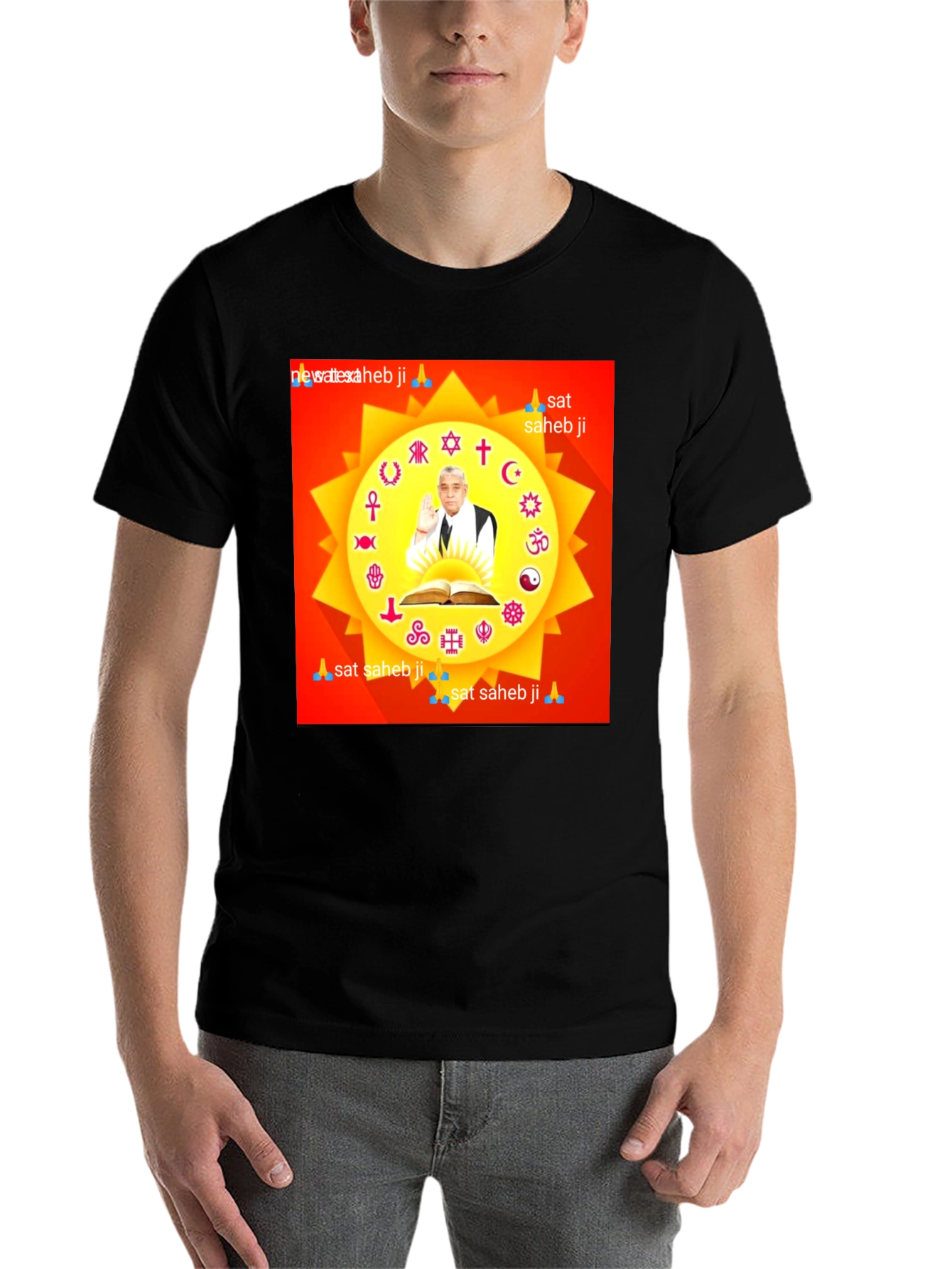 Black Unique Spiritual Graphic T-Shirt - Soft Cotton Blend view 7