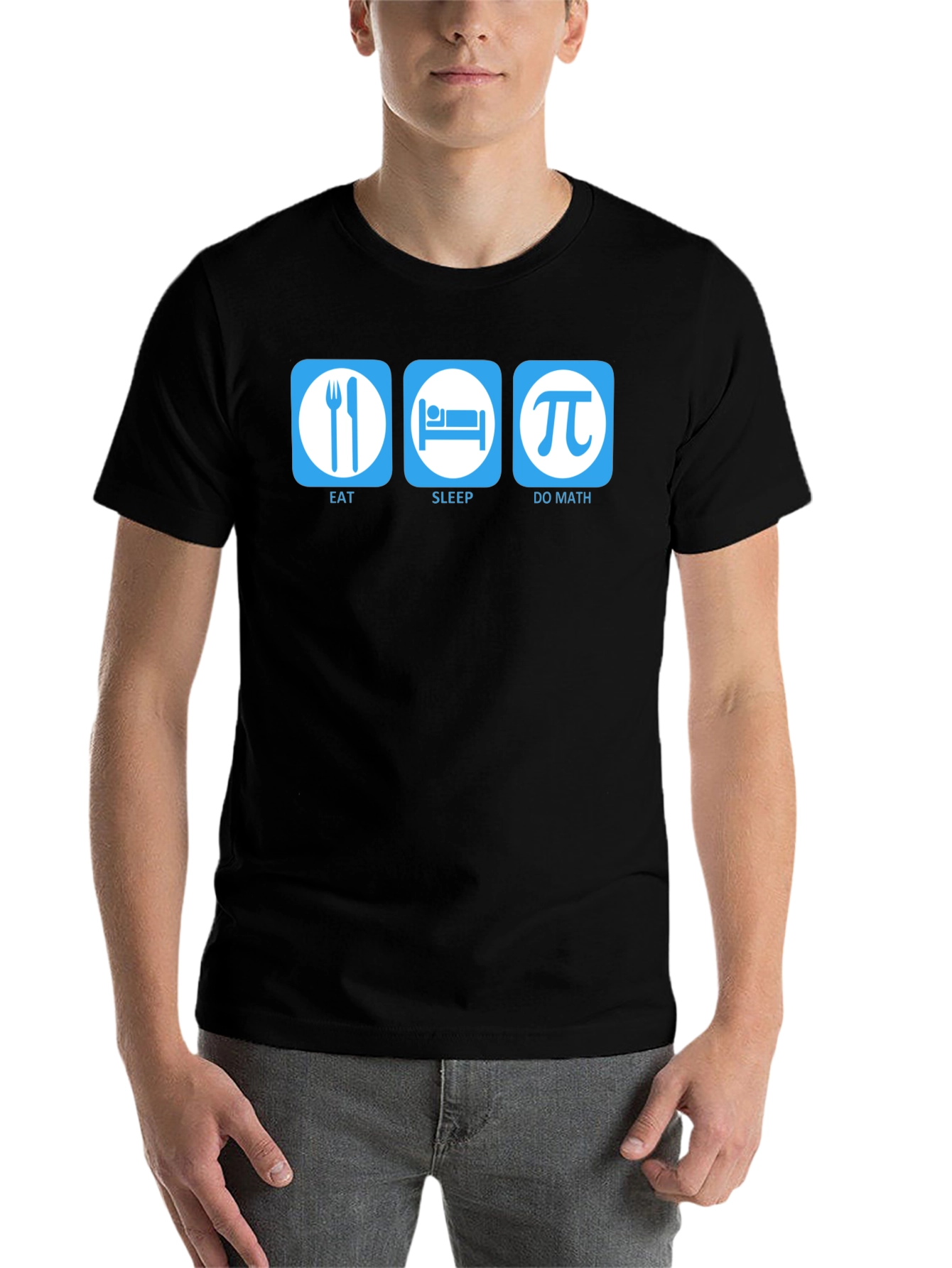 Black Eat Sleep Do Math T-Shirt - Funny Math Lover Tee view 7