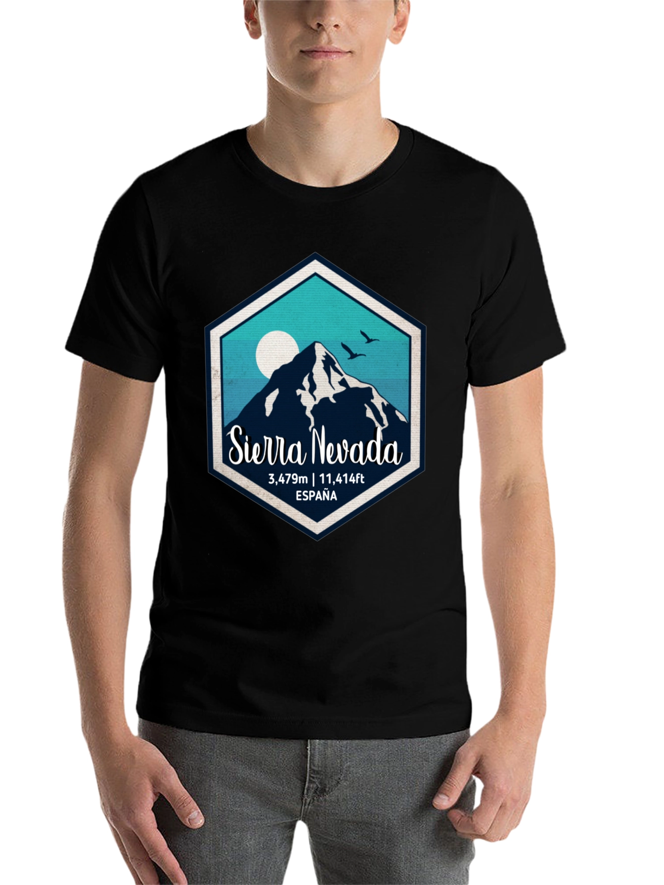 Black Sierra Nevada Spain T-Shirt view 7
