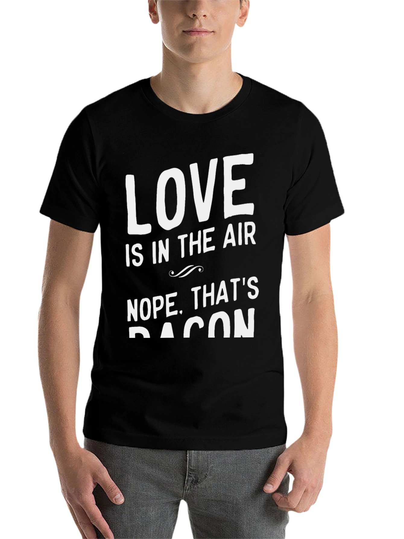Black Love is in the Air? Bacon T-Shirt view 7