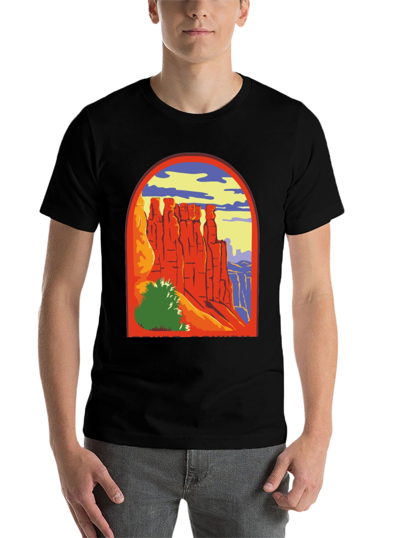 Black Desert Landscape Graphic T-Shirt view 7