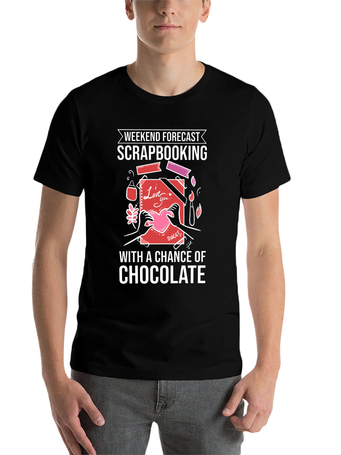 Scrapbooking & Chocolate Forecast Graphic Tee - 7