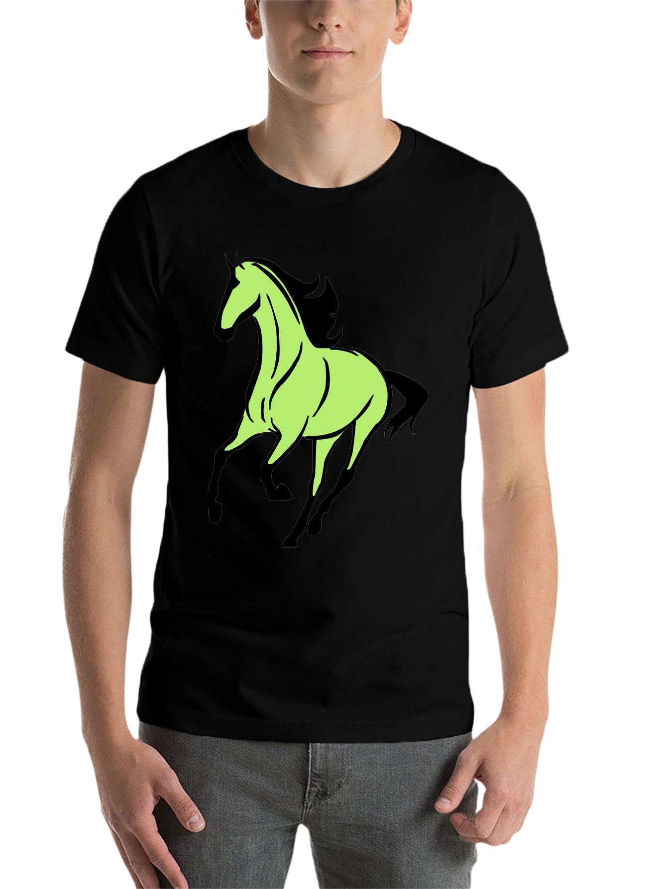 Black Horse Graphic Tee - Black view 7