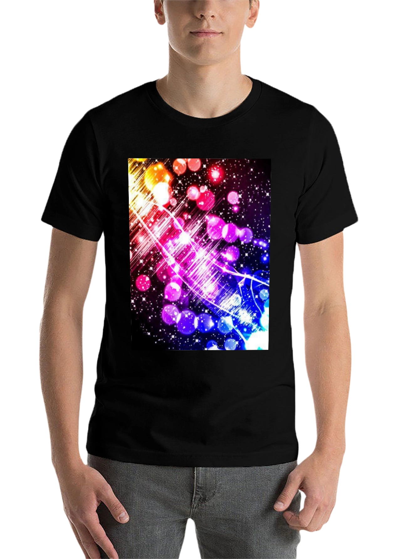 Black Galaxy Starry Sky T-Shirt view 7