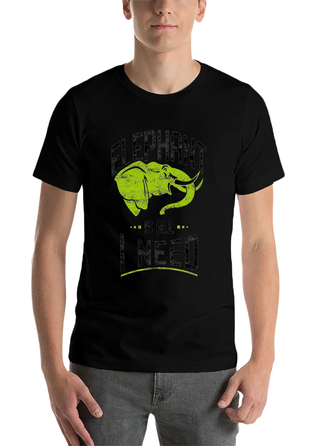 Black Elephant Is All I Need Graphic T-Shirt view 7