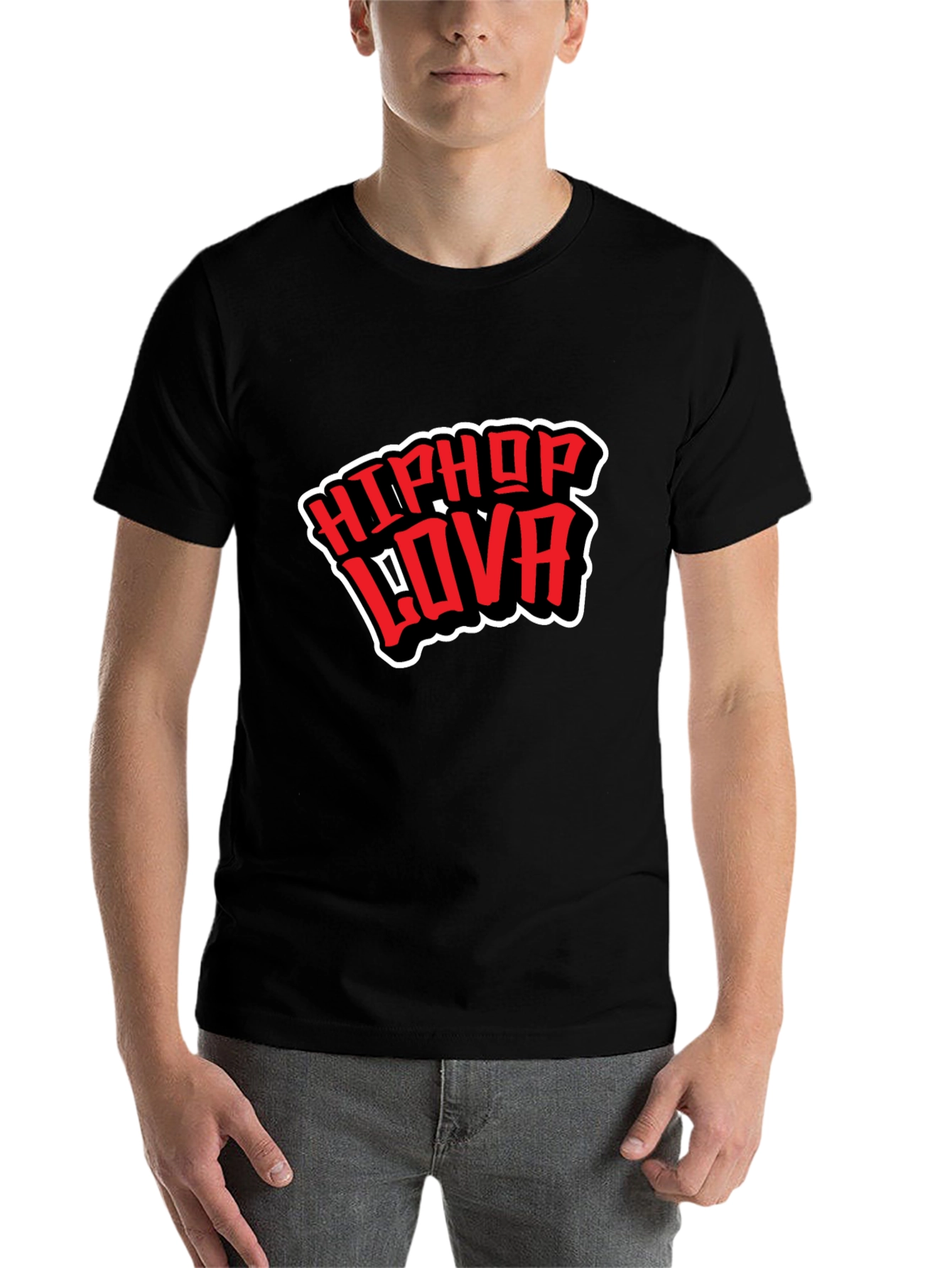 Black HipHop Lova Black Graphic Tee view 7